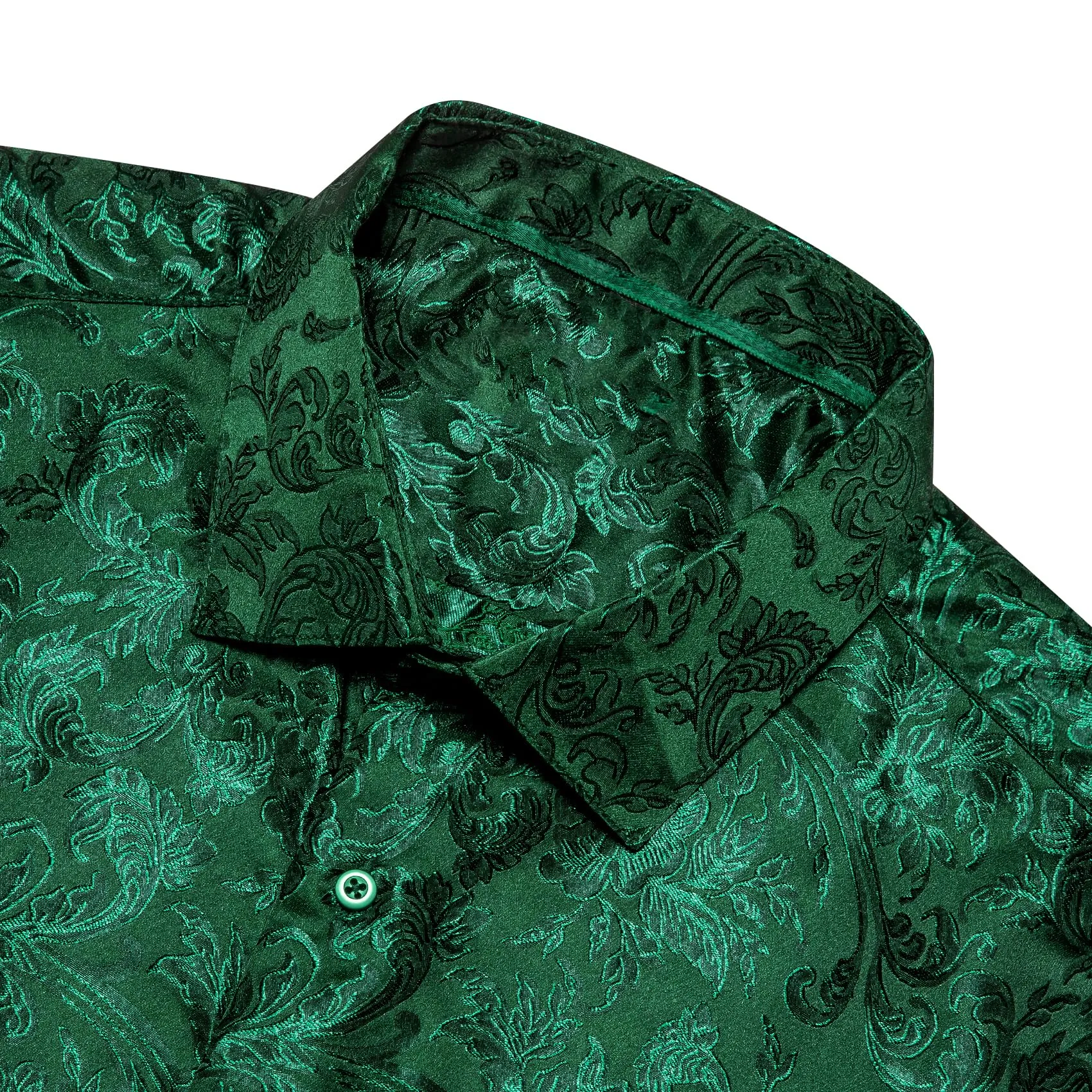 Barry.Wang Set Formale da Uomo 5 Pezzi con Gilet, Cravatta, Fazzoletto, Gemelli e Fermacravatta - Quadri Scozzesi, Verde Smeraldo, XXL - immagine 5