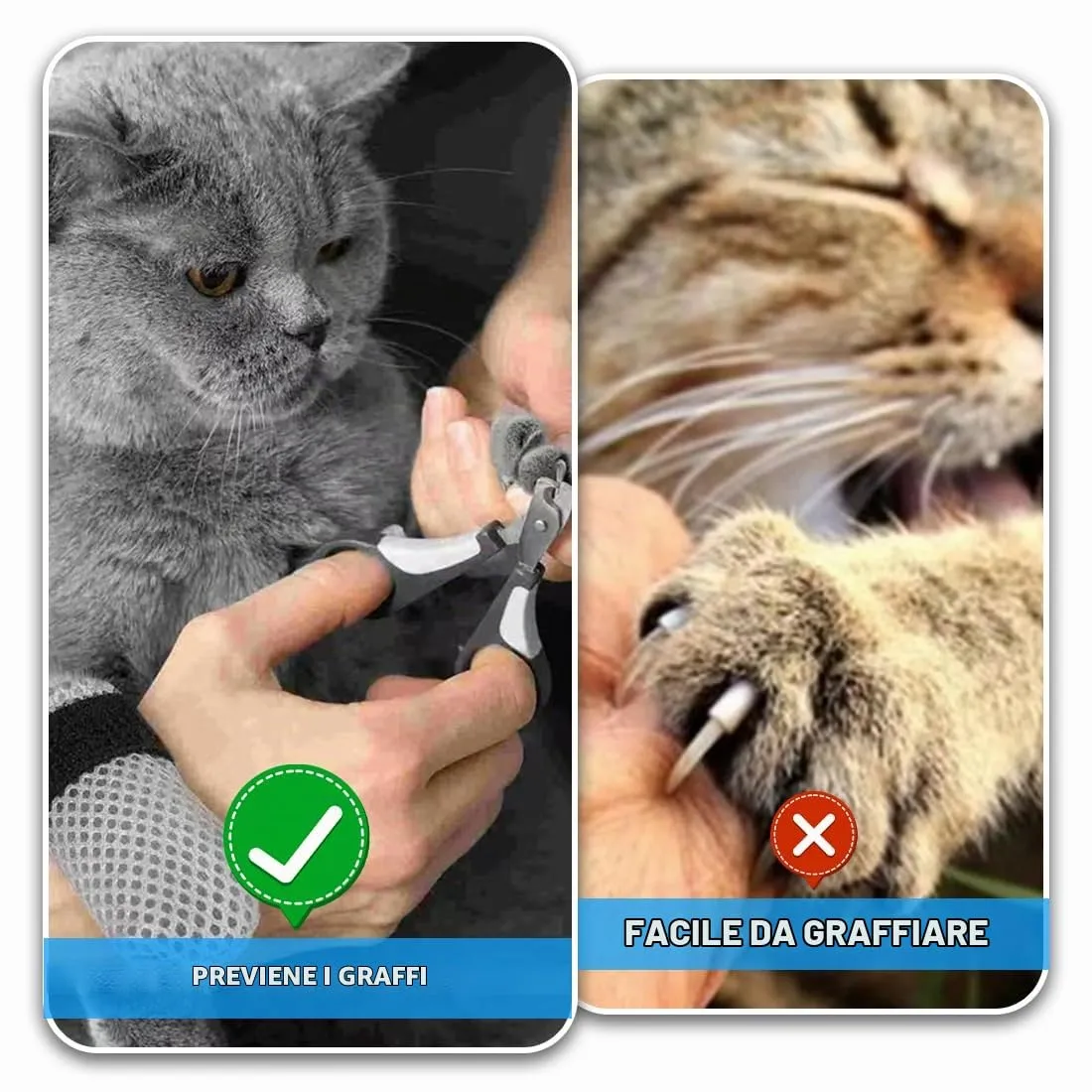 IKOPFLN Protezioni per zampe antigraffio per cani e gatti, regolabili in rete, taglia S - immagine 4