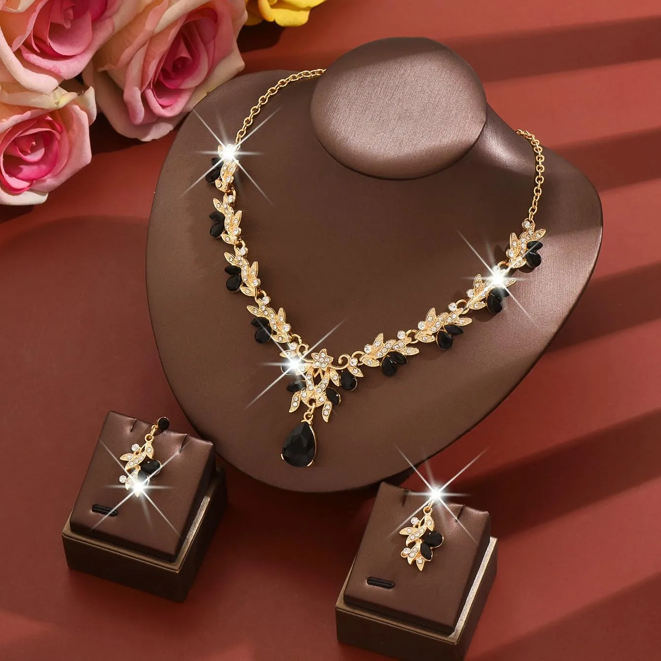 Fashband Set di Gioielli da Sposa in Cristallo, Collana e Orecchini - immagine 2