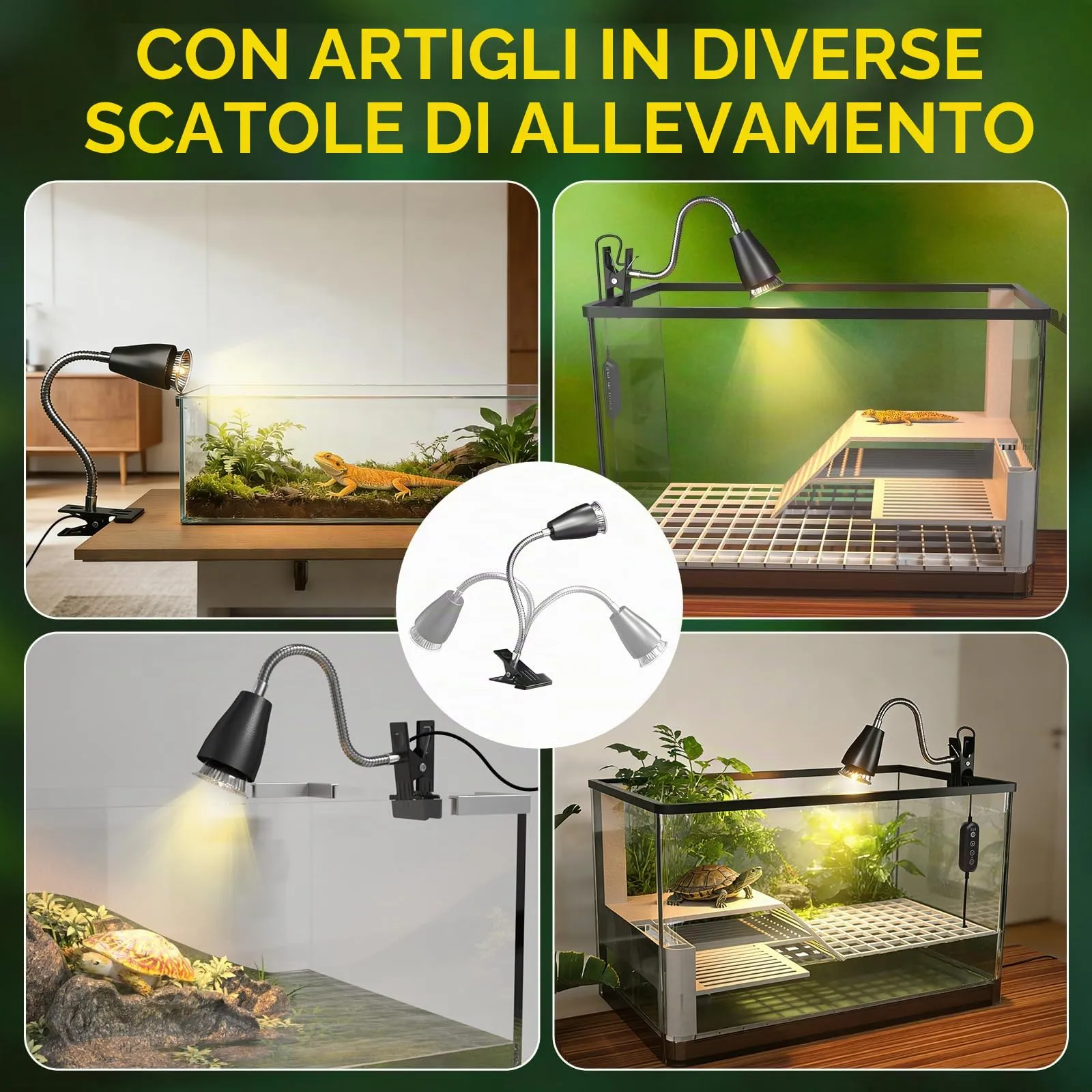 GlowUp Lampada Riscaldante per Rettili E27 con Timer, 50W, 2 Pezzi - immagine 3