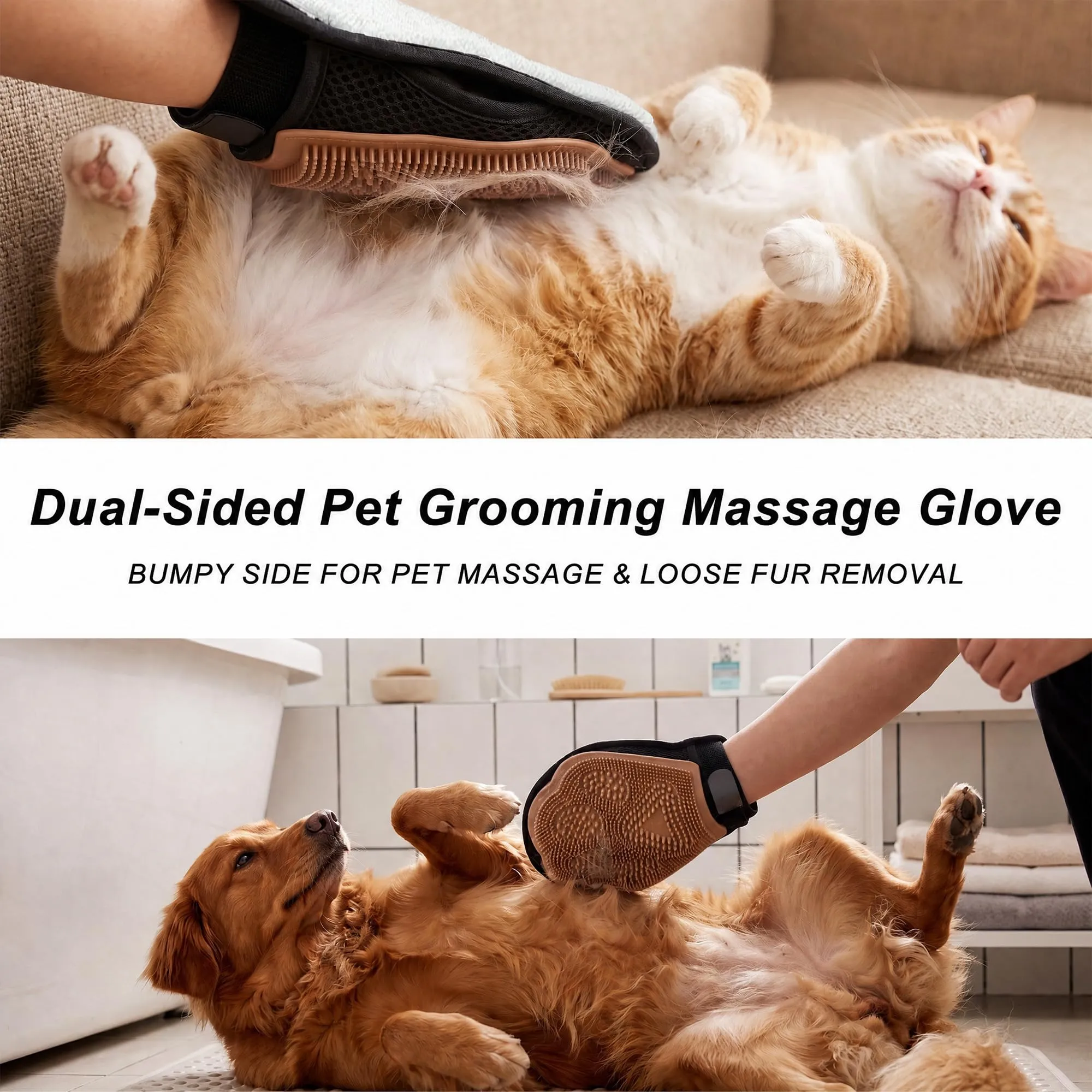 PawSailor Guanto Rimuovi Peli per Gatto e Cane, Marrone - immagine 4