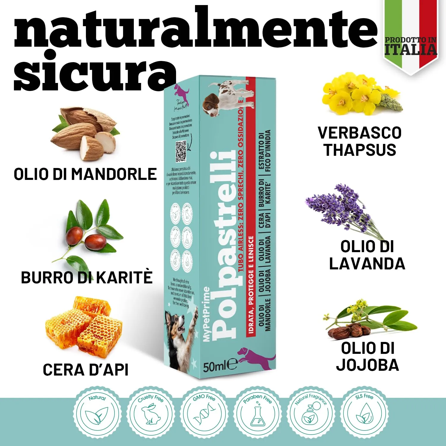 MyPetPrime Crema Polpastrelli e Naso per Cani Naturale, 50ml - immagine 6