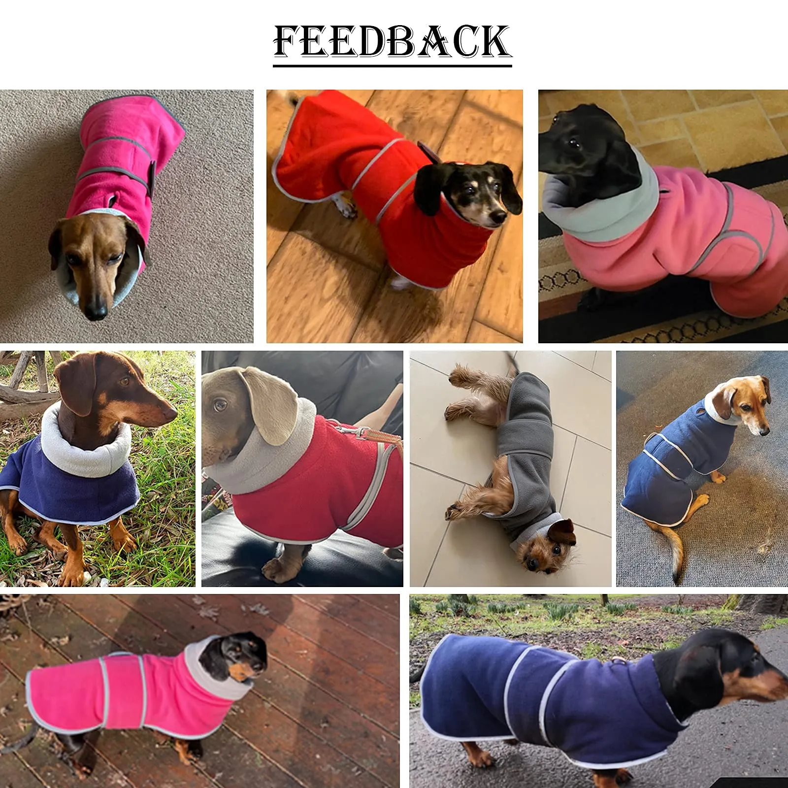 Morezi Cappotto Invernale con Pettorina per Cani, Rosso, S - immagine 2