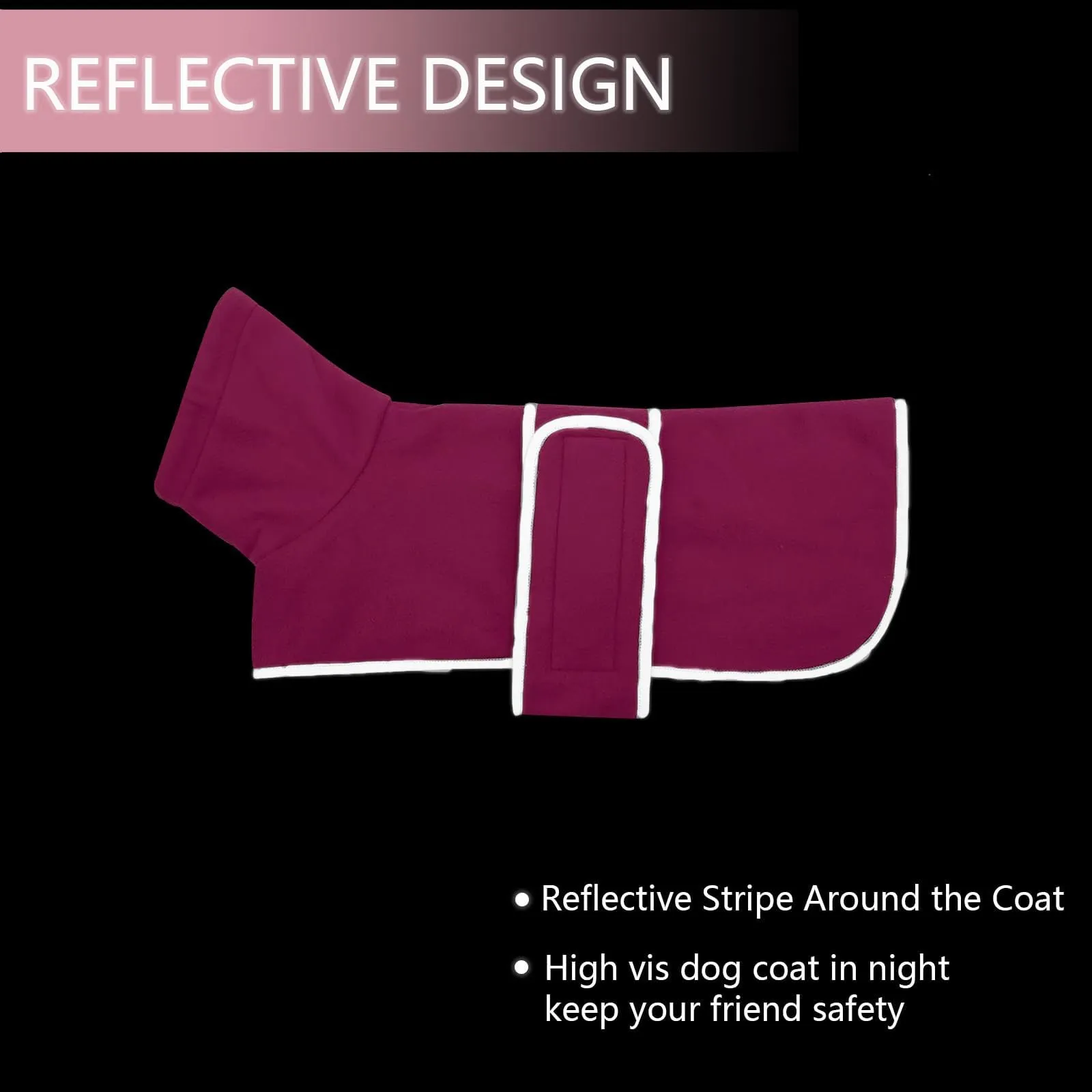 Morezi Cappotto Invernale per Cani con Imbottitura in Pile e Collo Alto, Rosa, XL - immagine 6