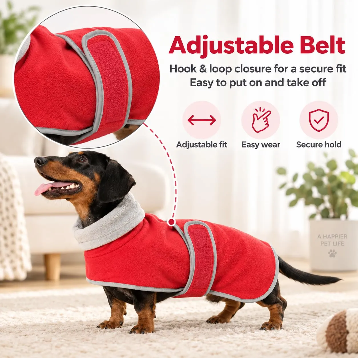 Morezi Giacca invernale per cani, rosso, XS - immagine 3