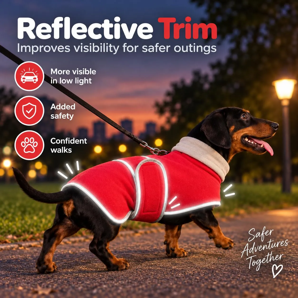 Morezi Giacca invernale per cani, rosso, XS - immagine 4