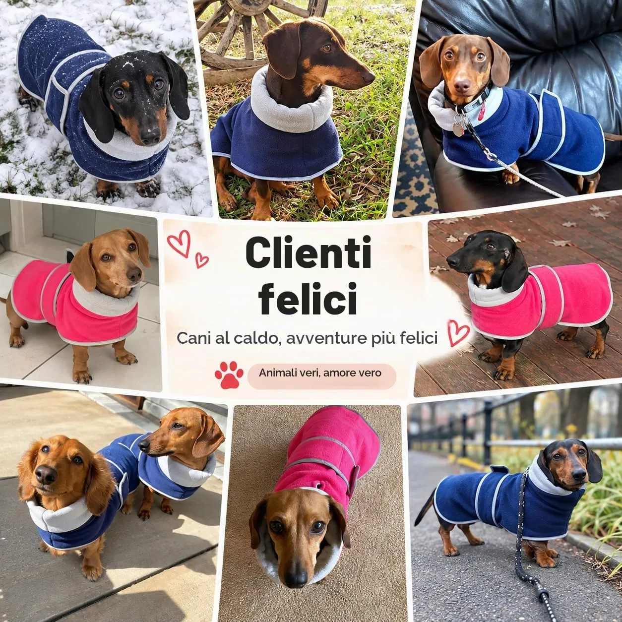 Morezi Cappotto Invernale per Cani in Cashmere con Cintura Regolabile, Grigio, XS - immagine 5