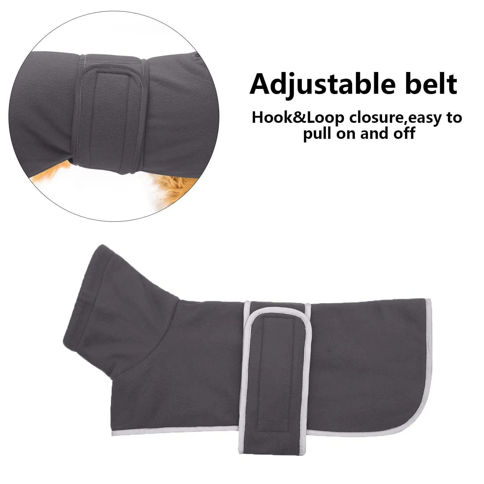 Morezi Cappotto Invernale per Cani con Pettorina, Grigio, XL - immagine 7