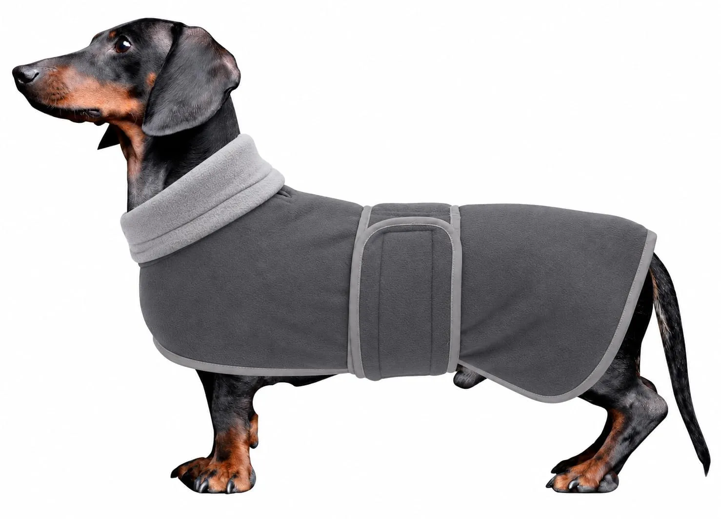 Morezi Cappotto Invernale per Cani con Pettorina - Grigio, M - immagine 1