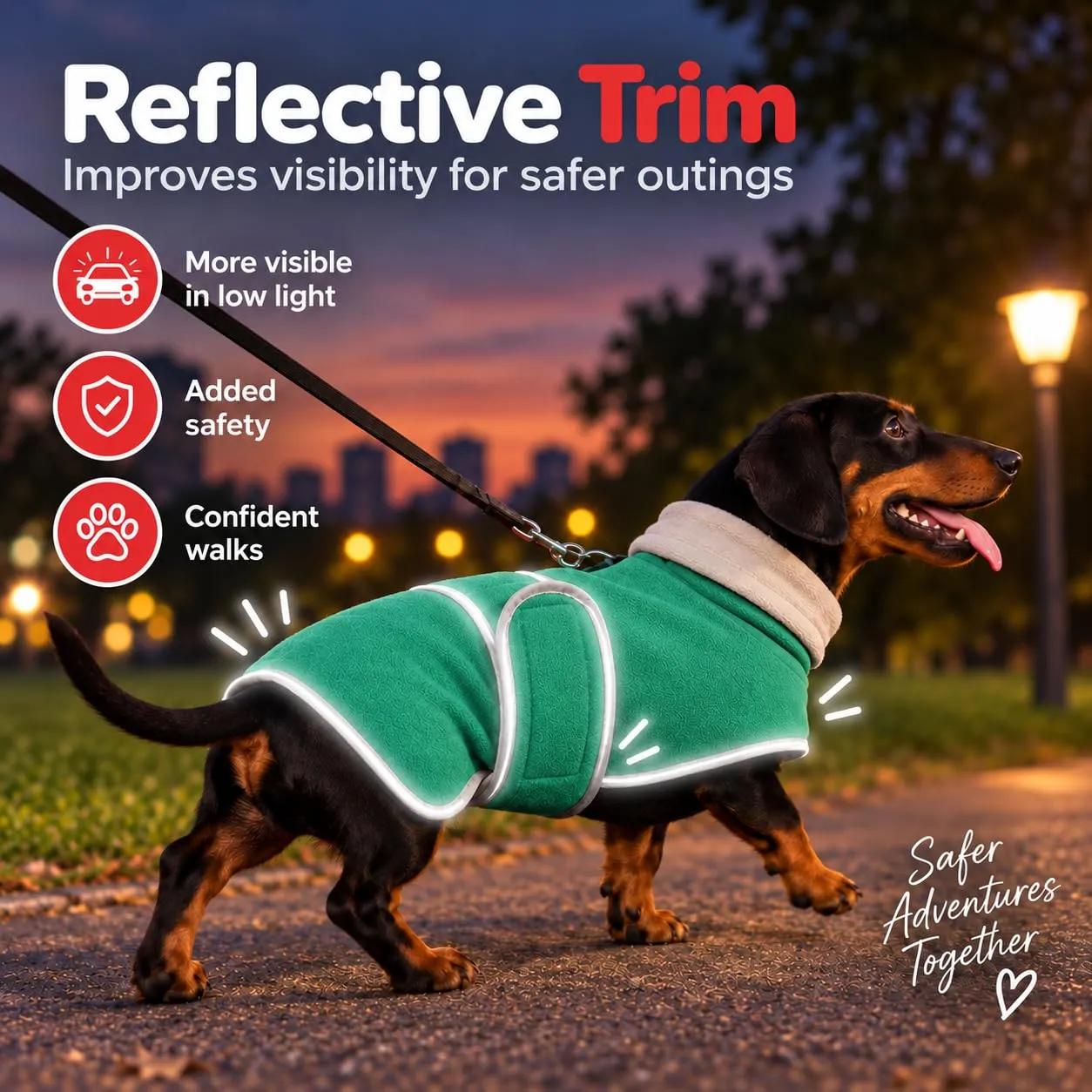 Morezi Cappotto Invernale per Cani con Pettorina, Verde, XS - immagine 4