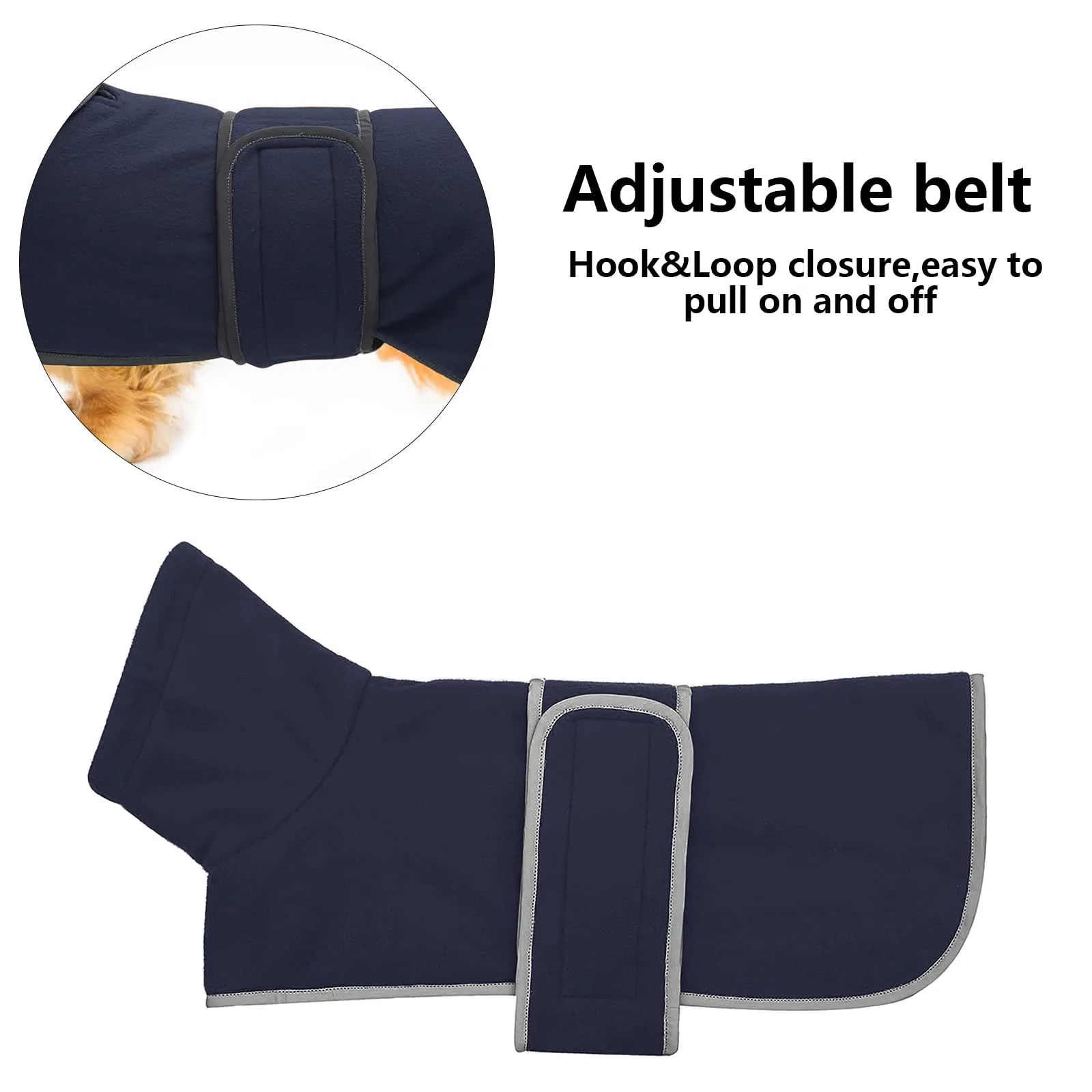 Morezi Cappotto Invernale per Cani con Pettorina, Navy, XL - immagine 4