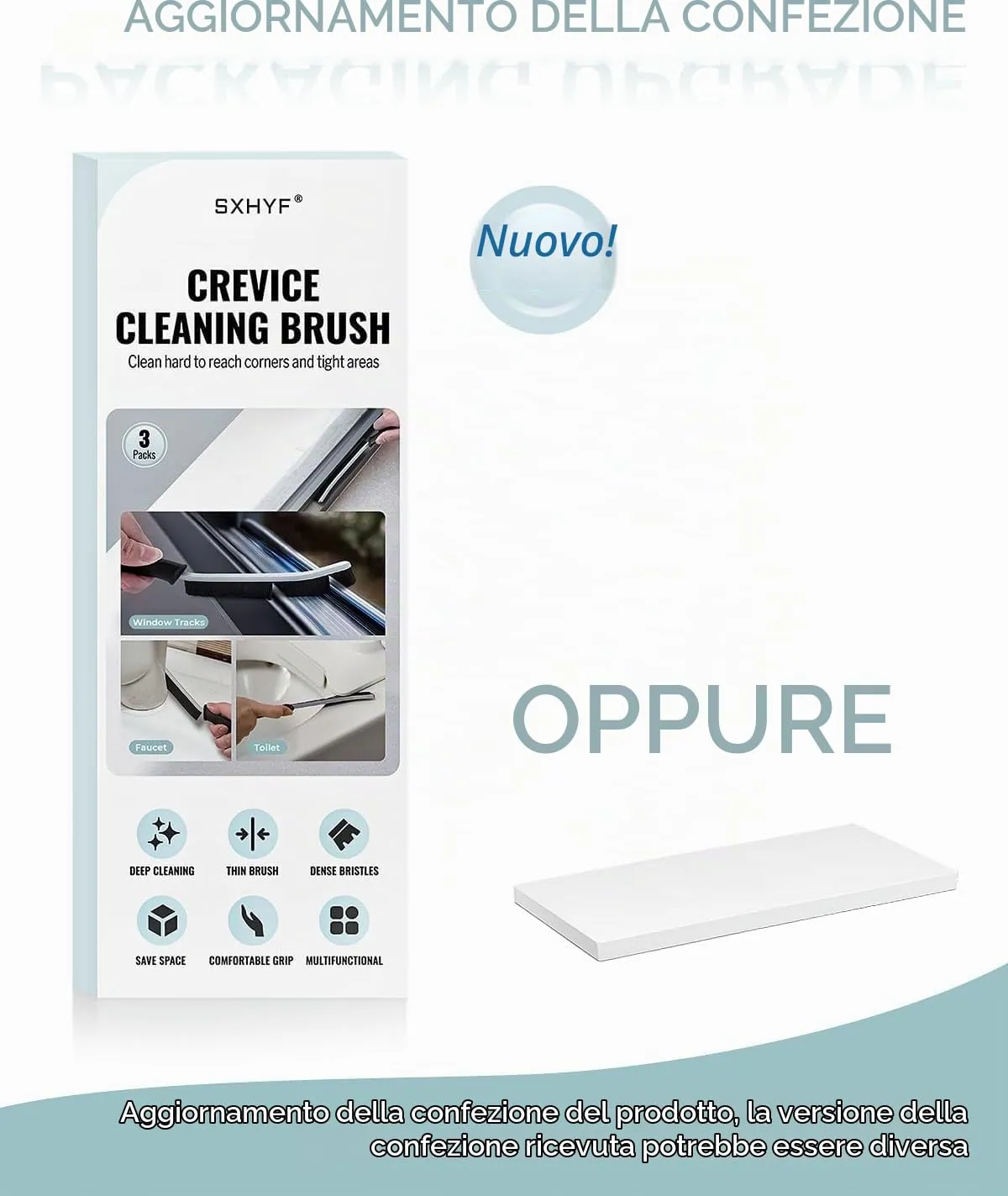 SXhyf Spazzole per Pulizia Fughe e Fessure, Setole Dure, Set da 3 pezzi - immagine 9