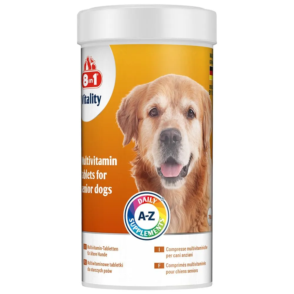 8in1 Vitamine per Cani Senior - Integratore Multivitaminico, 70 Compresse - immagine 1