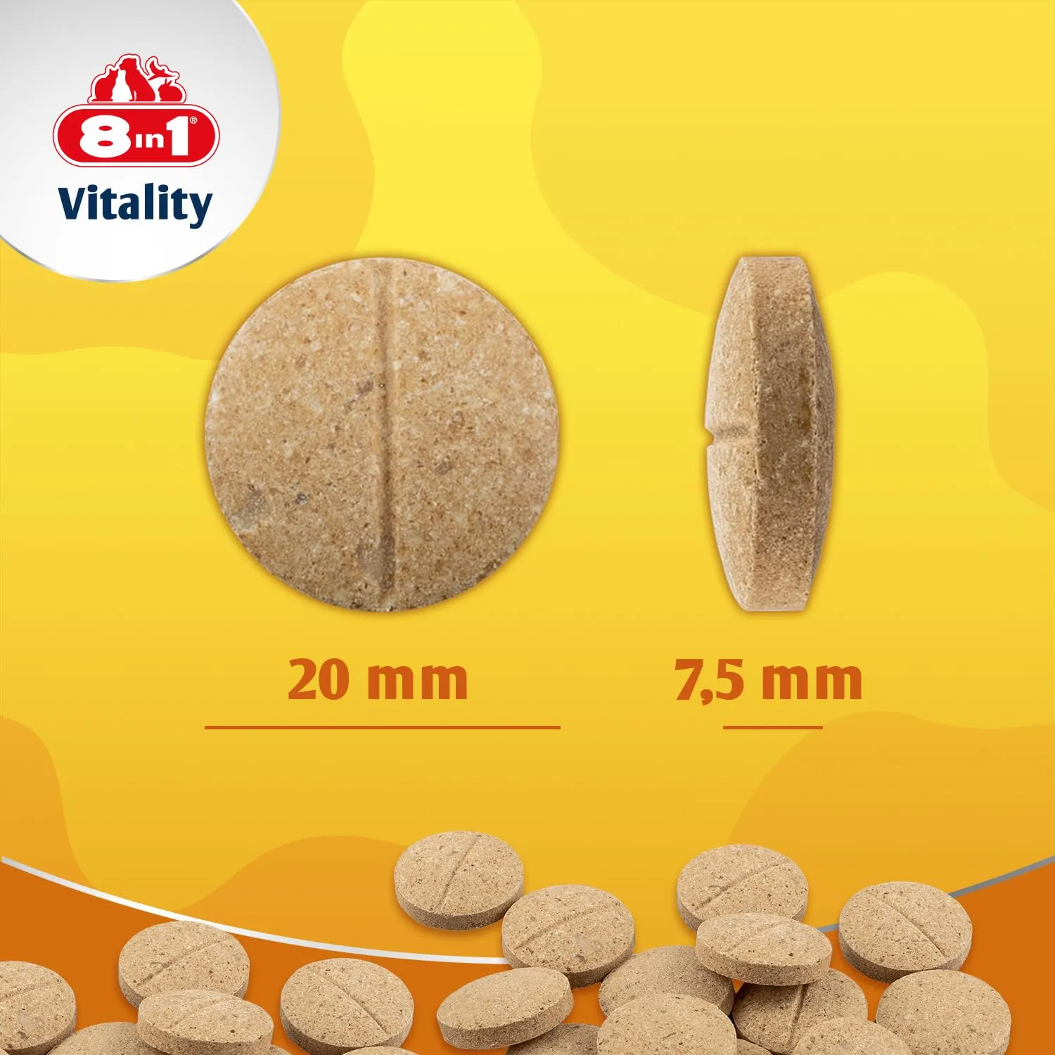 8in1 Vitamine per Cani Senior - Integratore Multivitaminico, 70 Compresse - immagine 4