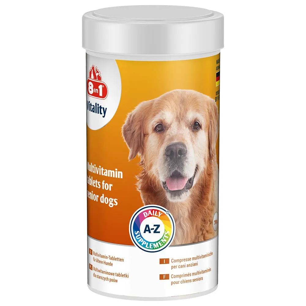 8in1 Vitamine per Cani Senior - Integratore Multivitaminico, 70 Compresse - immagine 8