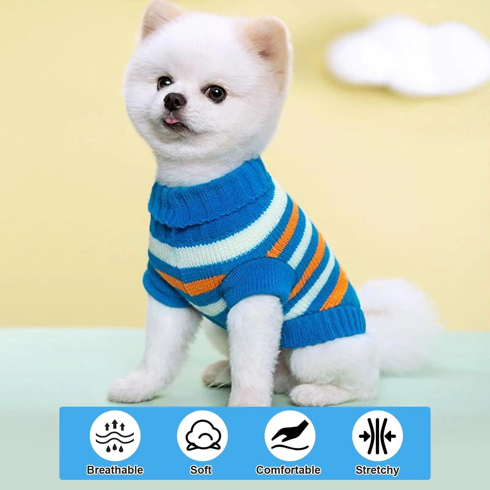 Vixpyzz Maglione in Cotone per Cani di Piccola Taglia e Gatti, Autunno Inverno, Rosa, S - immagine 4