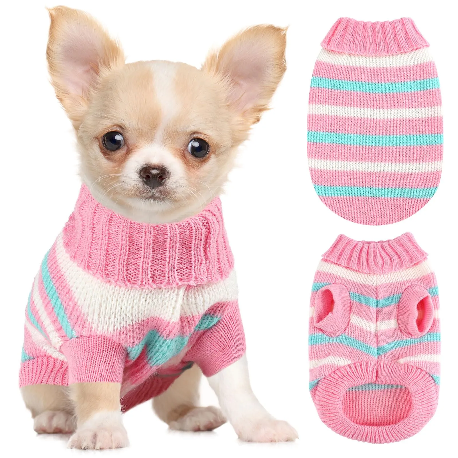 Vixpyzz Maglione per cani, XXS, Blu 2 - immagine 1