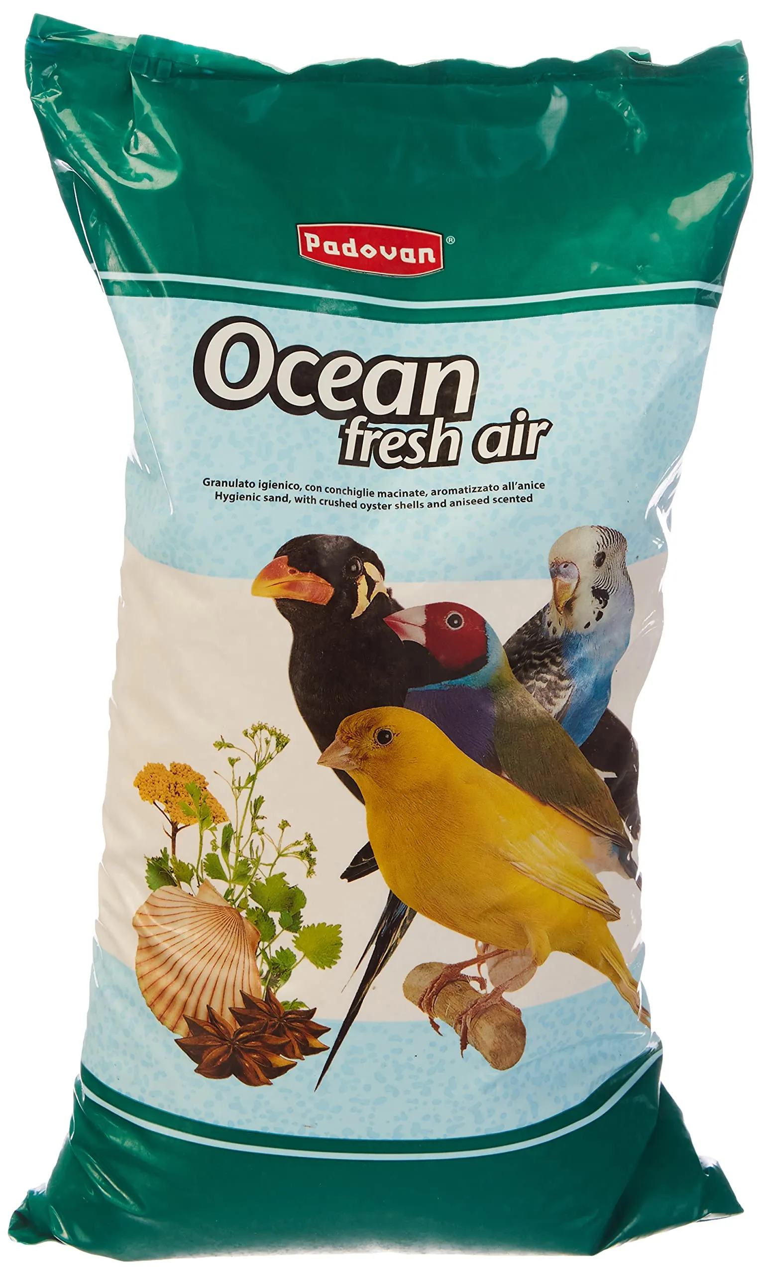 Padovan Sabbia Oceanica per Uccelli all'Anice, Depolverizzata e Sterilizzata, 5 kg - immagine 1