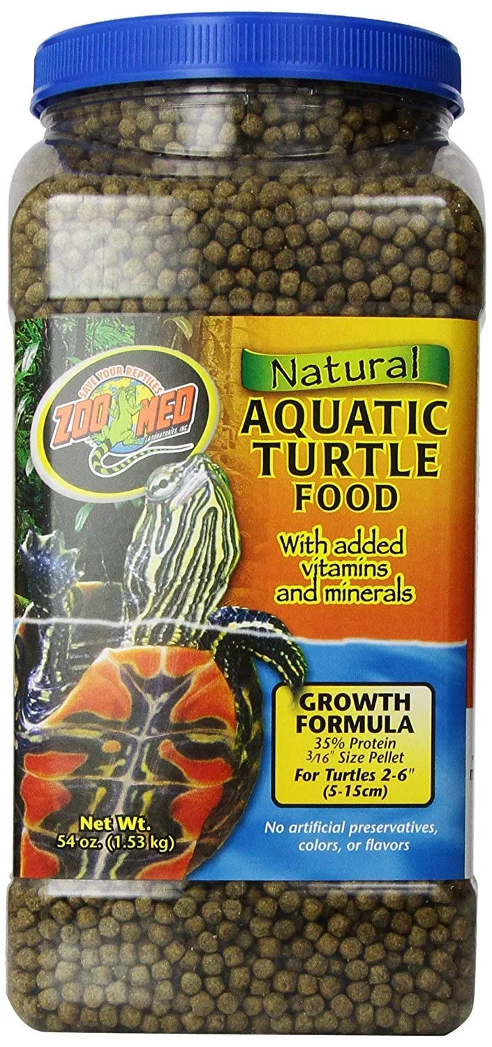 Zoo Med Natural Aquatic Turtle Growth Food, 4.8 mm Floating Pellets, 1.53 kg - immagine 1
