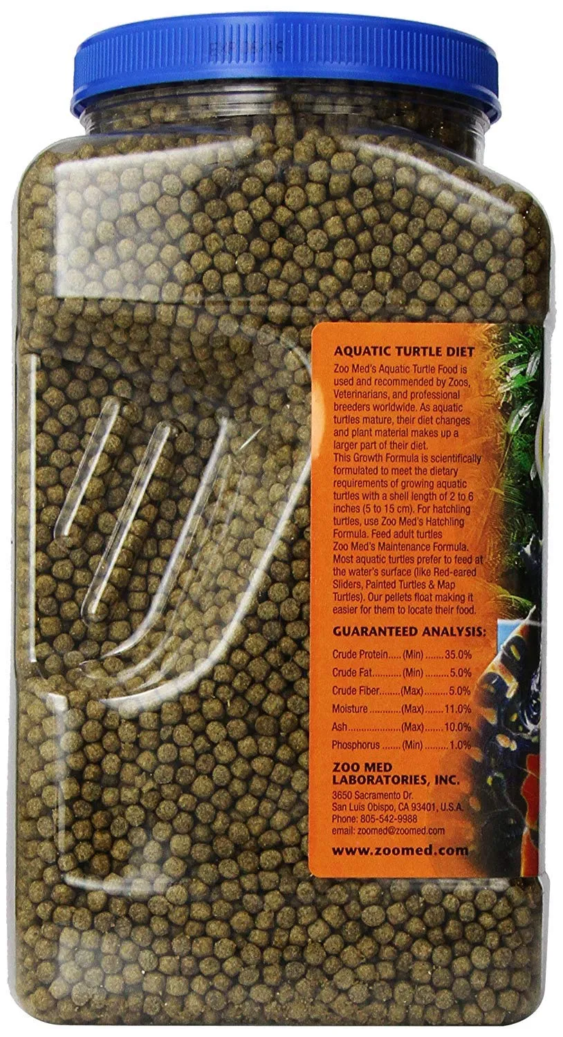 Zoo Med Natural Aquatic Turtle Growth Food, 4.8 mm Floating Pellets, 1.53 kg - immagine 3