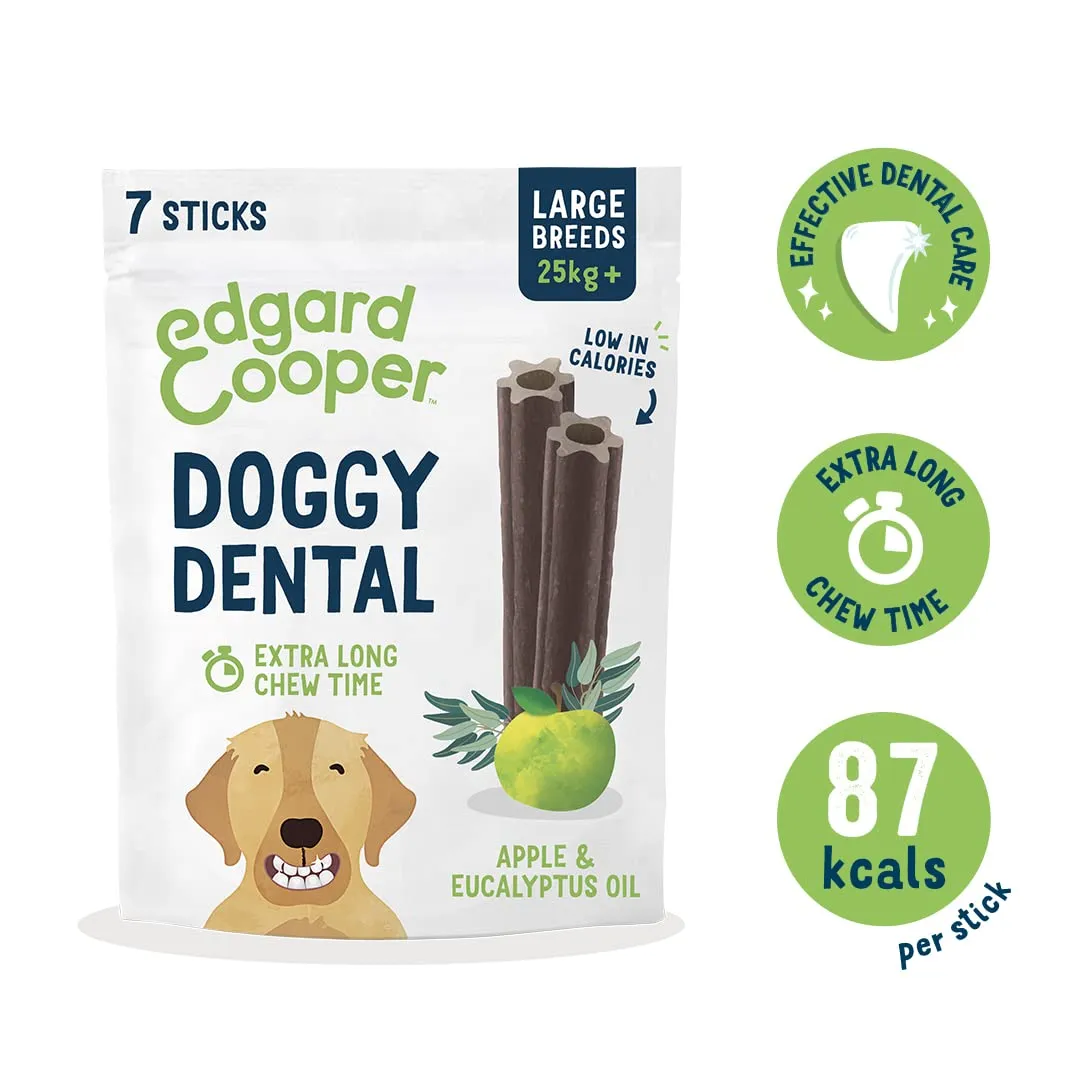 Edgard & Cooper Snack Stick Dentali Naturali per Cane, Mela e Eucalipto, Grandi, 8x7g - immagine 2