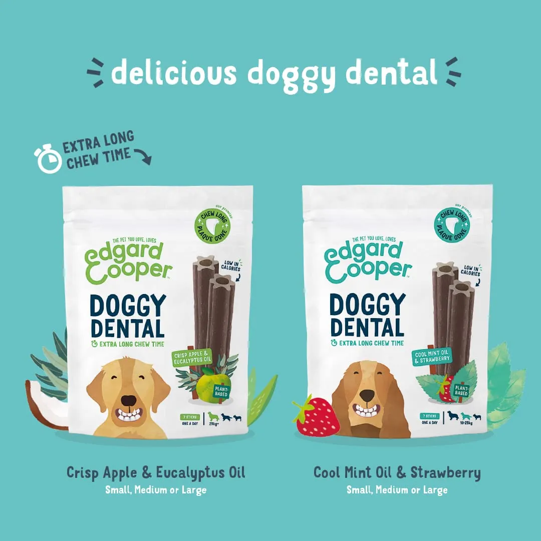 Edgard & Cooper Snack Stick Dentali Naturali per Cane, Mela e Eucalipto, Grandi, 8x7g - immagine 6