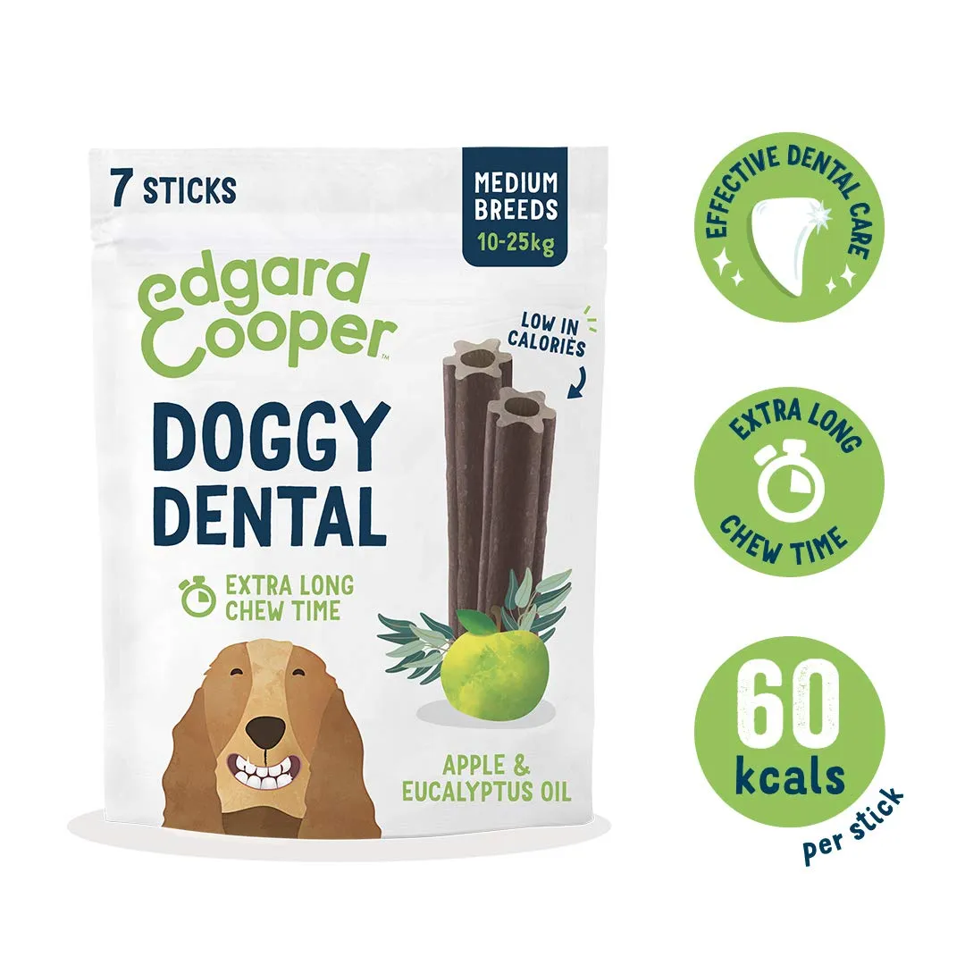 Edgard & Cooper Stick Dentali Naturale per Cane, Mela e Eucalipto, Taglia Media, 8x7g - immagine 2