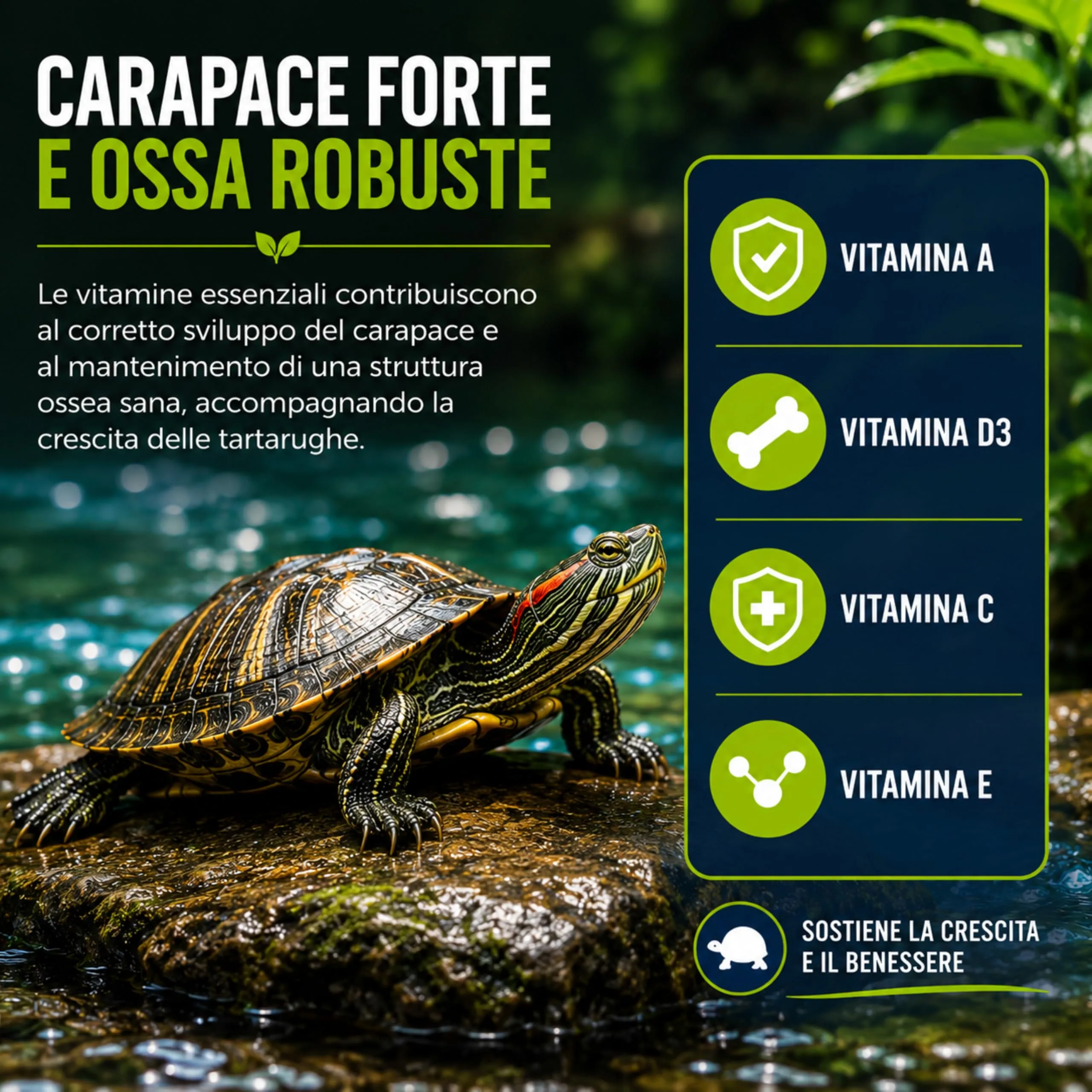 AGRI-CULTURA Mangime Completo per Tartarughe d'Acqua, Pellet Sticks con Vitamine, 800 g - immagine 4