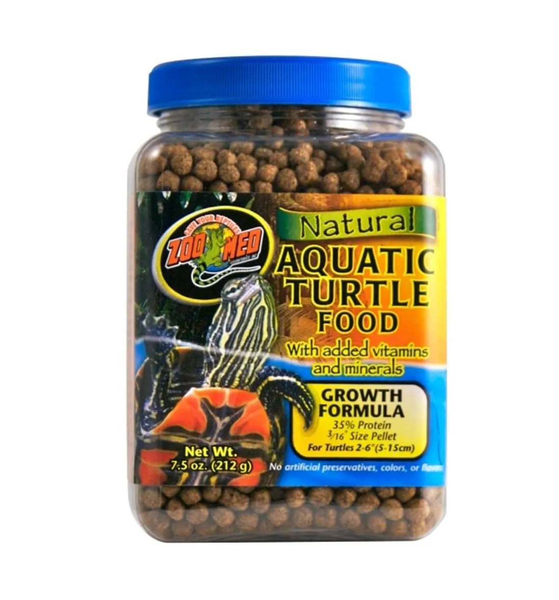 Zoo Med Natural Aquatic Turtle Growth Floating Pellets, 212 g - immagine 2