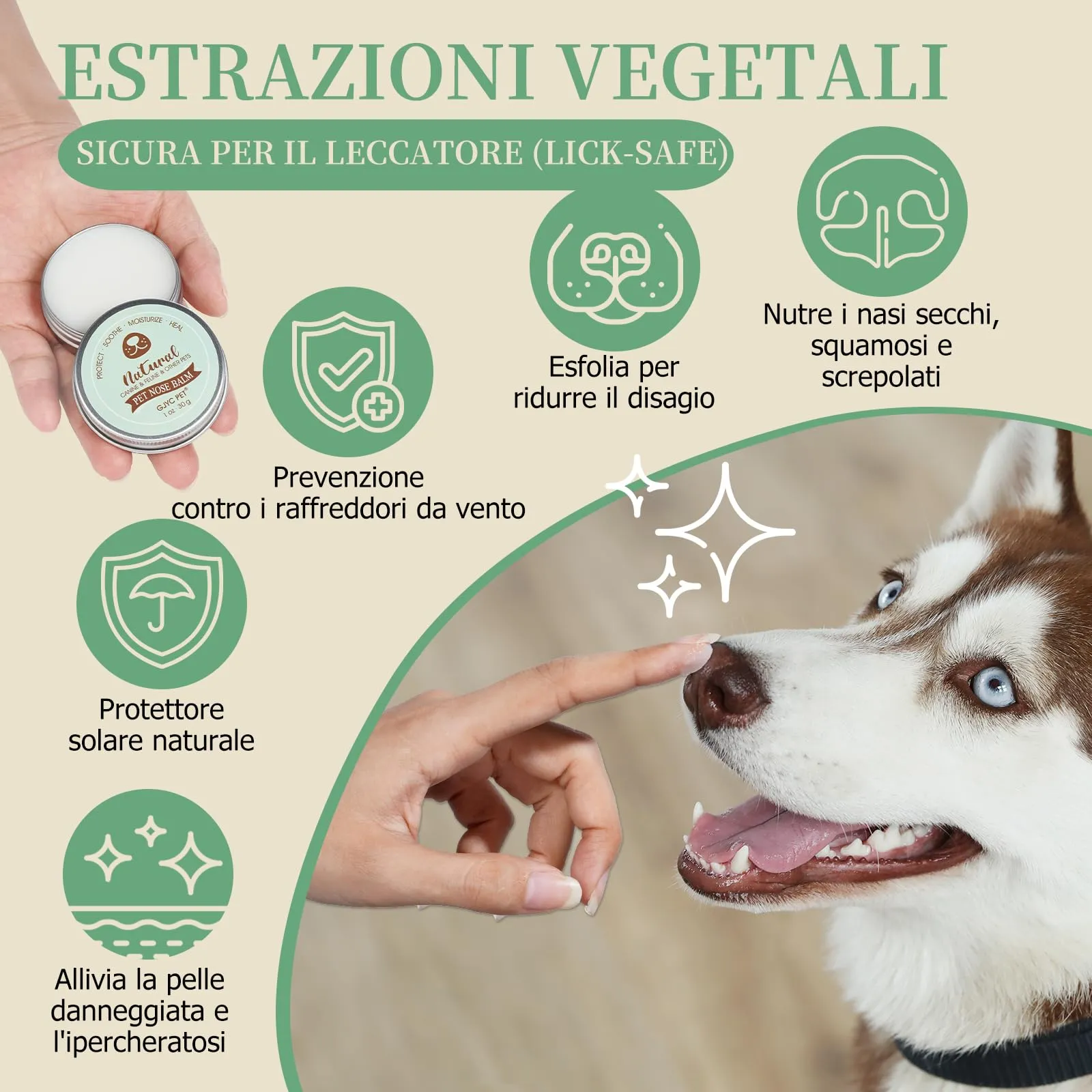 GJYC PET Balsamo Idratante Naturale per Naso di Cani e Gatti - immagine 8