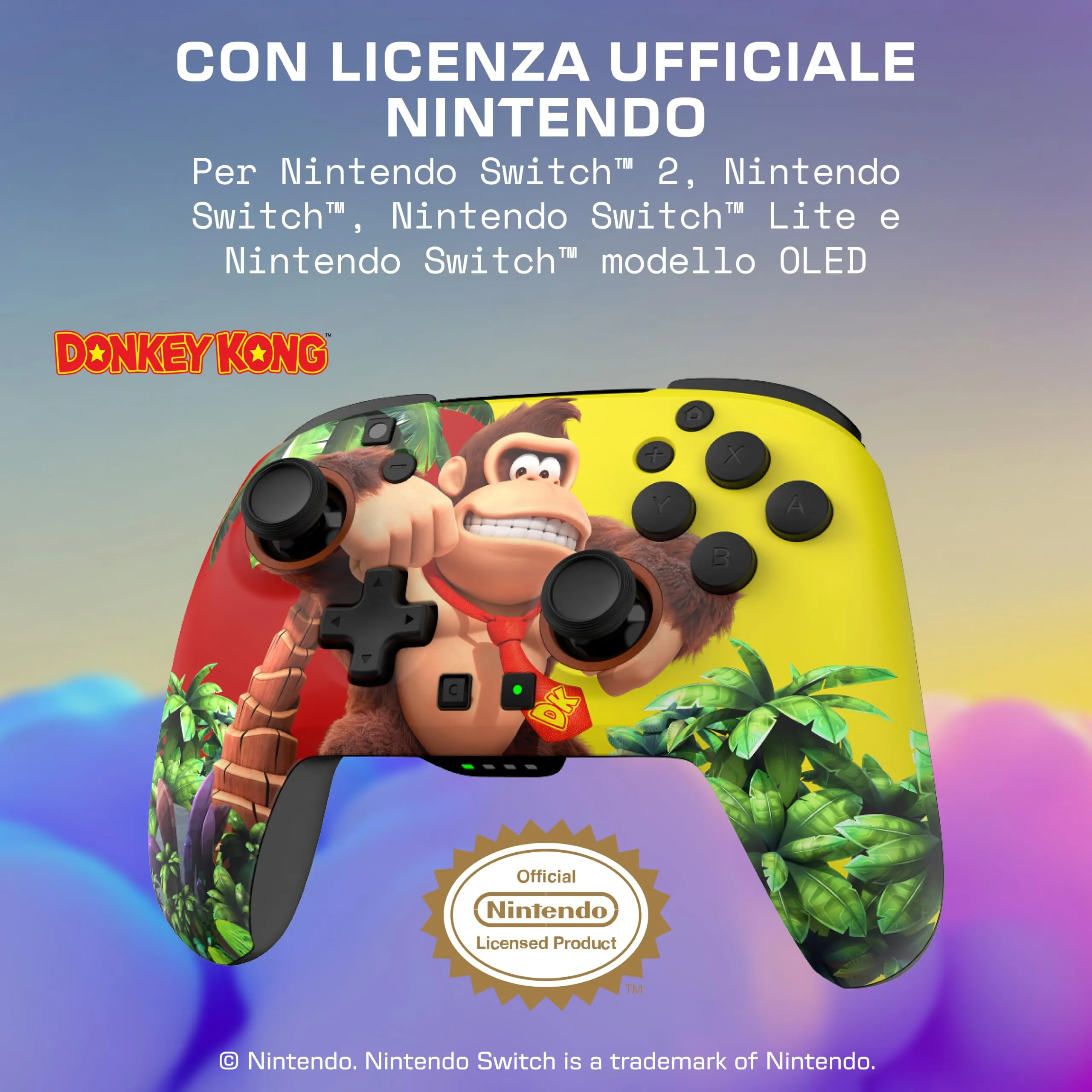 Turtle Beach Rematch Wireless Gaming Controller for Nintendo Switch, Donkey Kong Jungle Edition - immagine 5