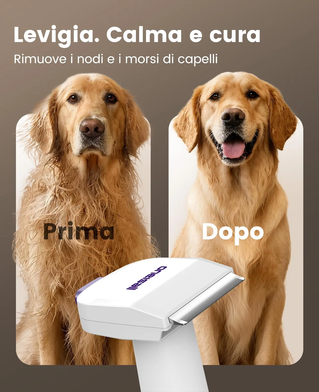 oneisall Aspirapolvere per cani con spazzola LM5 - immagine 4
