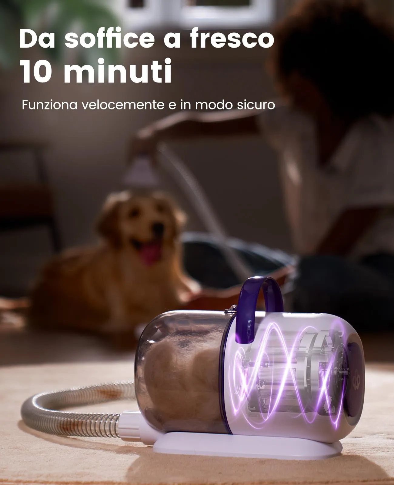 oneisall Aspirapolvere per cani con spazzola LM5 - immagine 5
