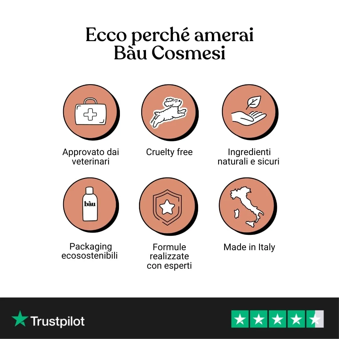 Bau Balsamo Cane Pelo Sensibile e Pelle Delicata con Calendula e Olio di Mandorle Dolci, 250ml - immagine 9