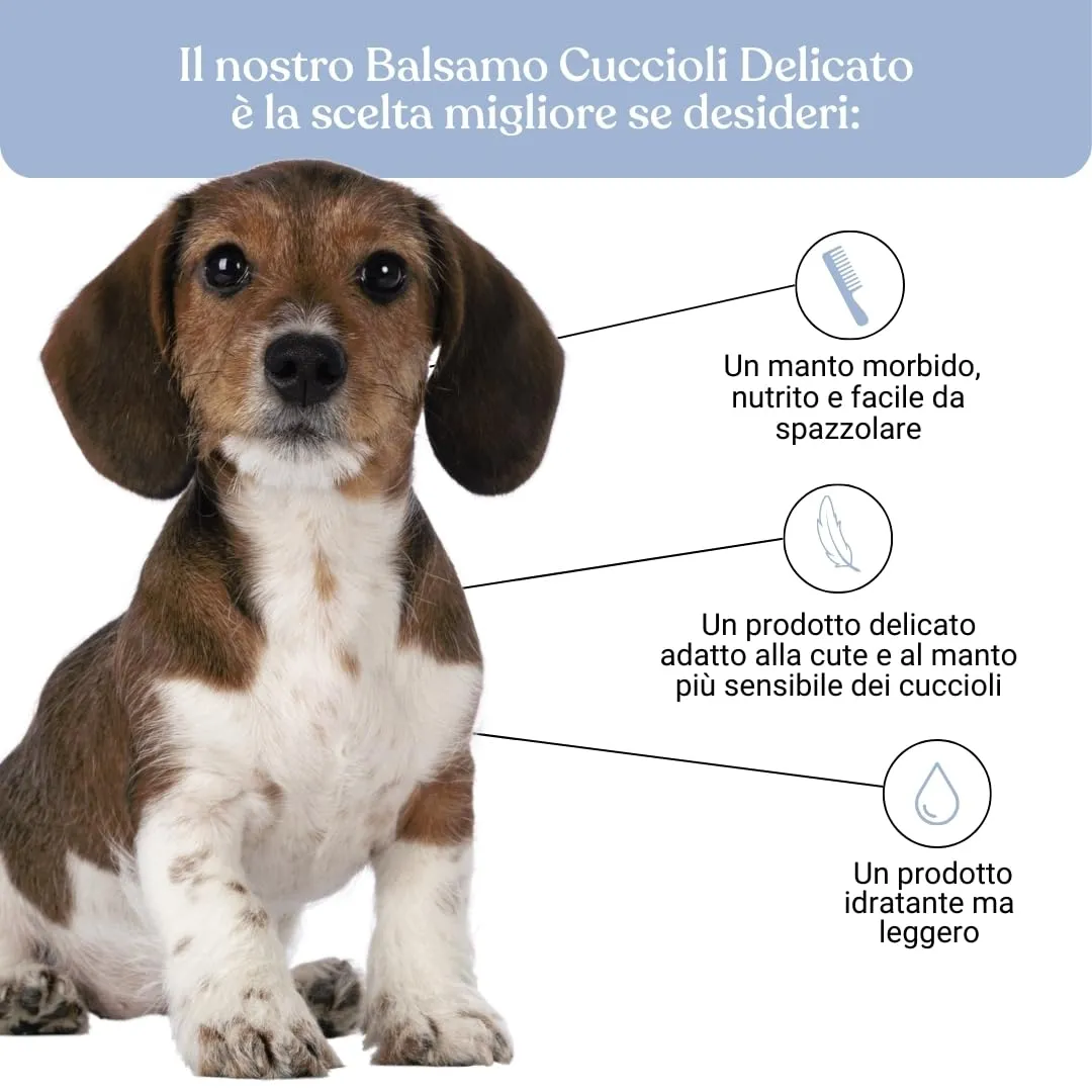 Bau Balsamo Cuccioli Cane Delicato con Aloe Vera, Avena, Olio di Macadamia e Pantenolo - 250ml - immagine 3