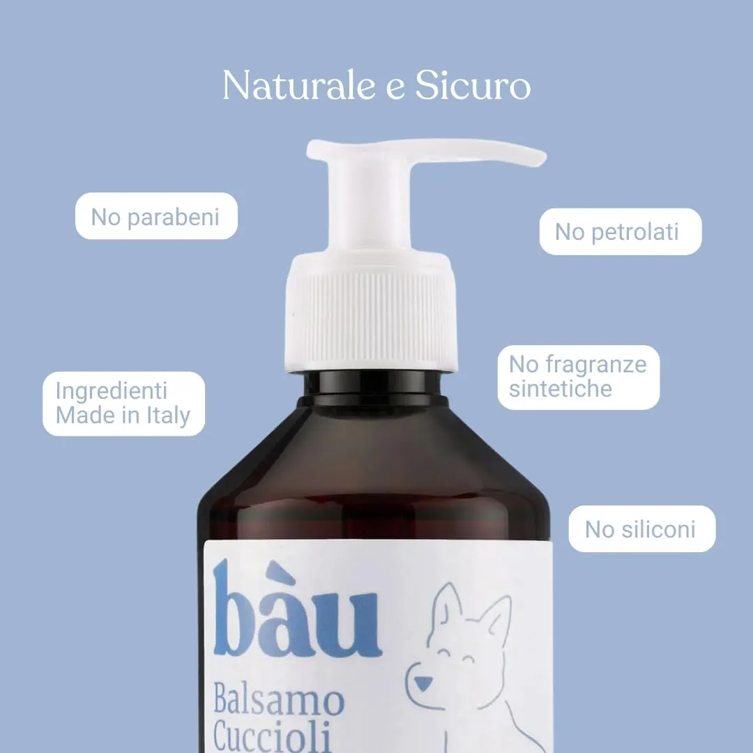 Bau Balsamo Cuccioli Cane Delicato con Aloe Vera, Avena, Olio di Macadamia e Pantenolo - 250ml - immagine 6