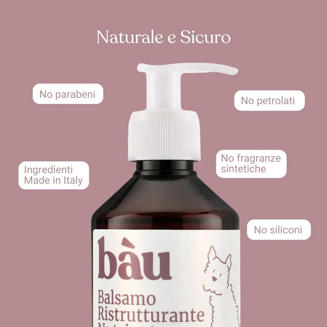 Bau Balsamo Cani Pelo Lungo Districante Ristrutturante e Idratante, 250ml - immagine 6