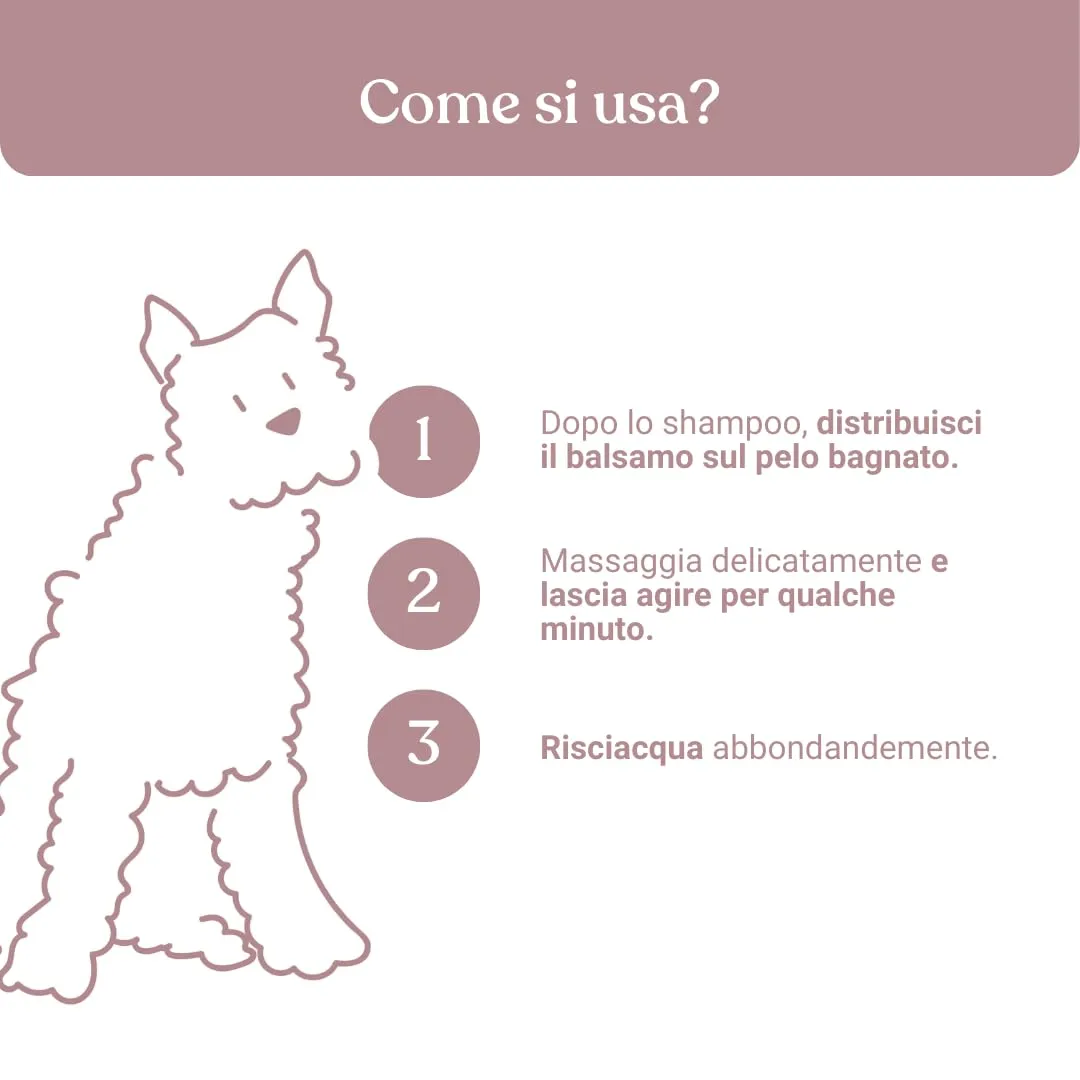Bau Balsamo Cani Pelo Lungo Districante Ristrutturante e Idratante, 250ml - immagine 7