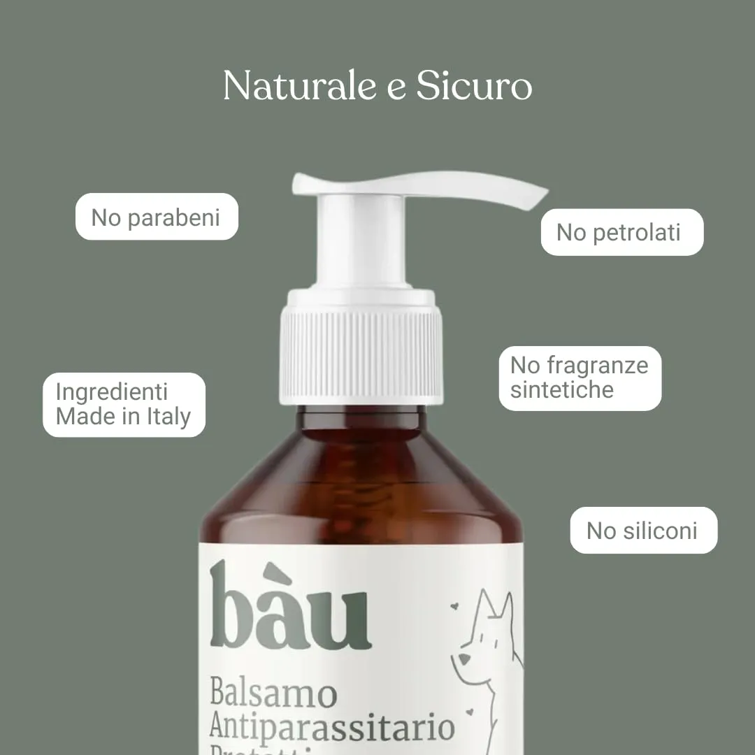 Bau Balsamo Cane Antiparassitario con Olio di Neem e Aloe Vera, 250ml - immagine 6