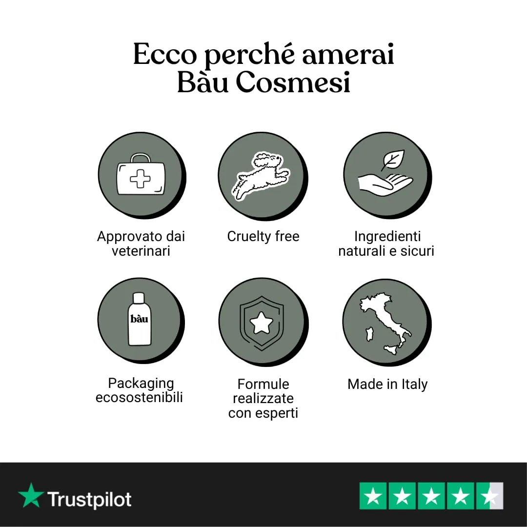 Bau Balsamo Cane Antiparassitario con Olio di Neem e Aloe Vera, 250ml - immagine 9