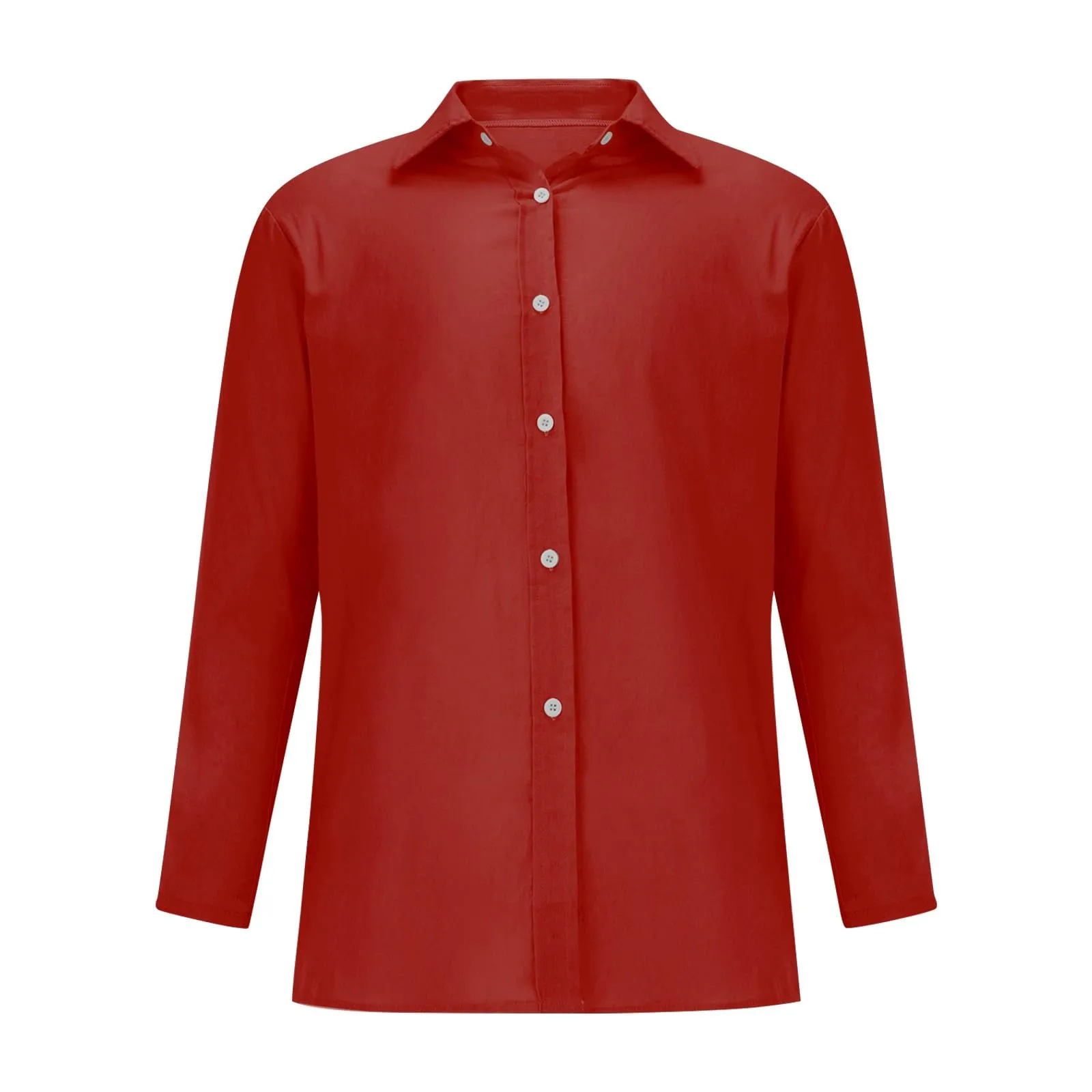 Cocila Blusa Elegante Chiffon Rosso Donna XL - immagine 1
