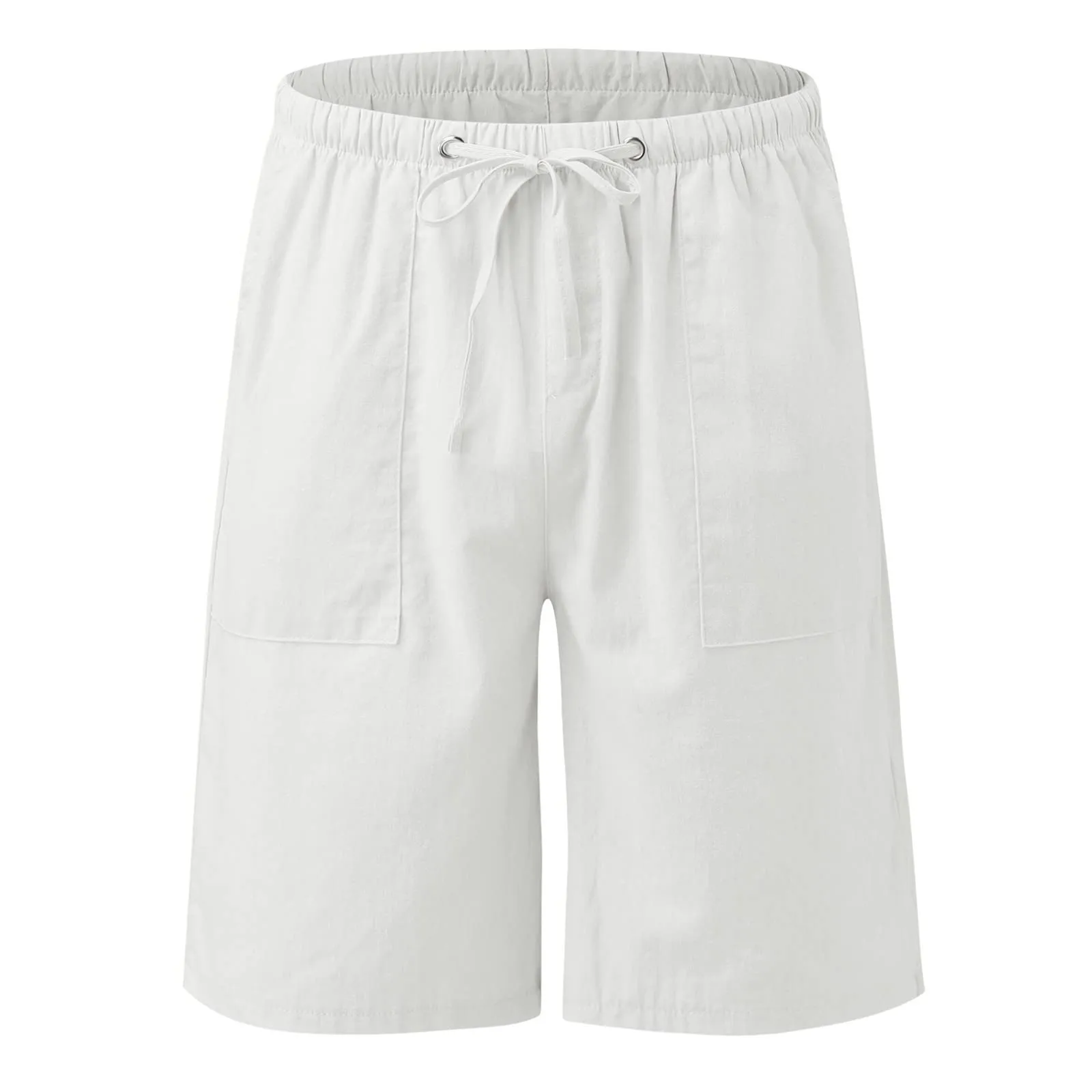Generico Pantaloni Corti Donna Palestra Vita Alta Lunghezza al Ginocchio Cargo con Tasche Yoga Fitness Baggy - immagine 2