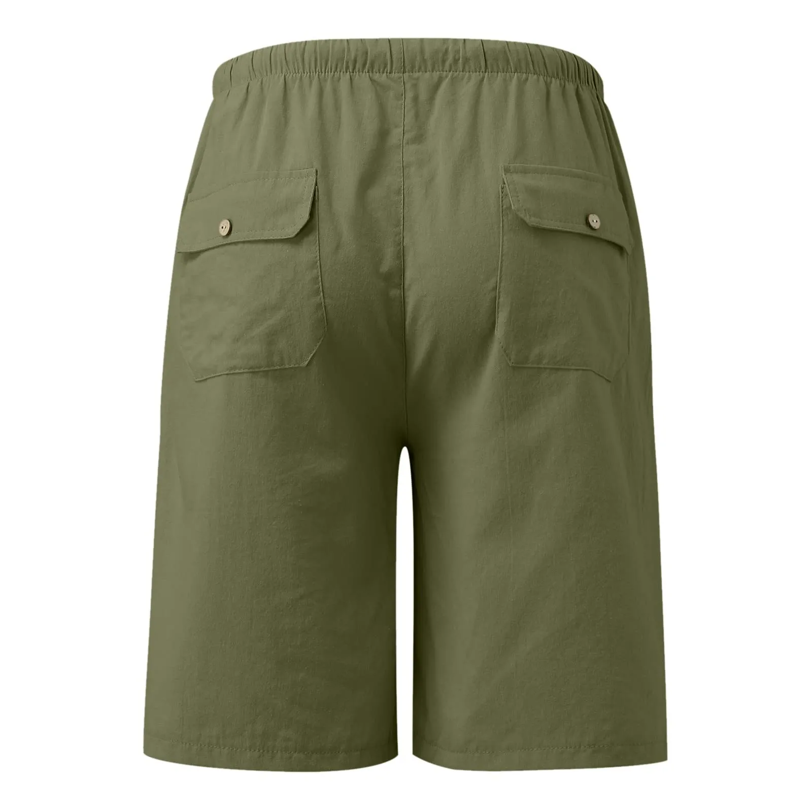 Generico Bermuda Donna Estivi Curvy, Pantaloncini Vita Alta Lunghezza al Ginocchio Cargo con Tasche per Trekking, Viaggi e Sport - immagine 4
