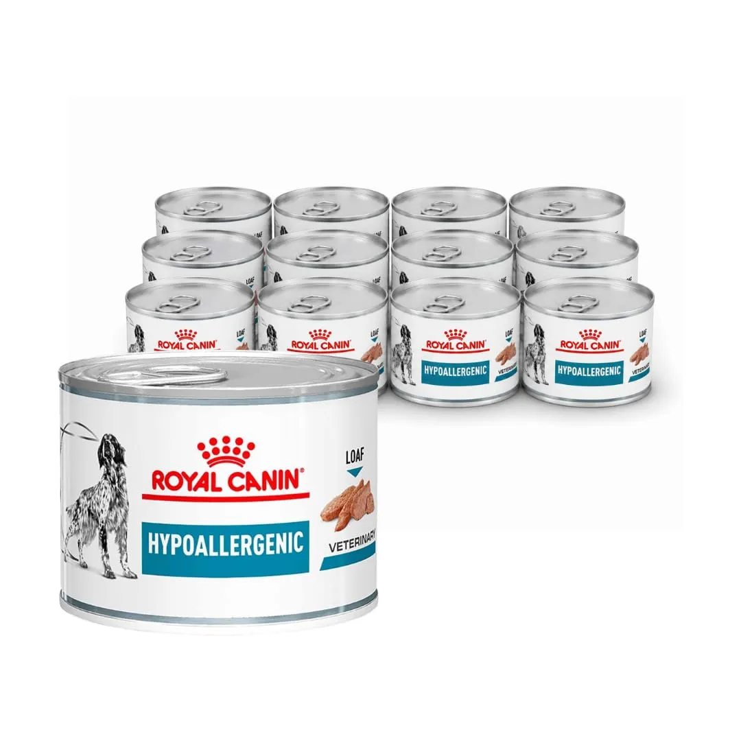 Royal Canin Hypoallergenic Mousse Cibo Umido per Cani Adulti, 12 x 200 g - immagine 1