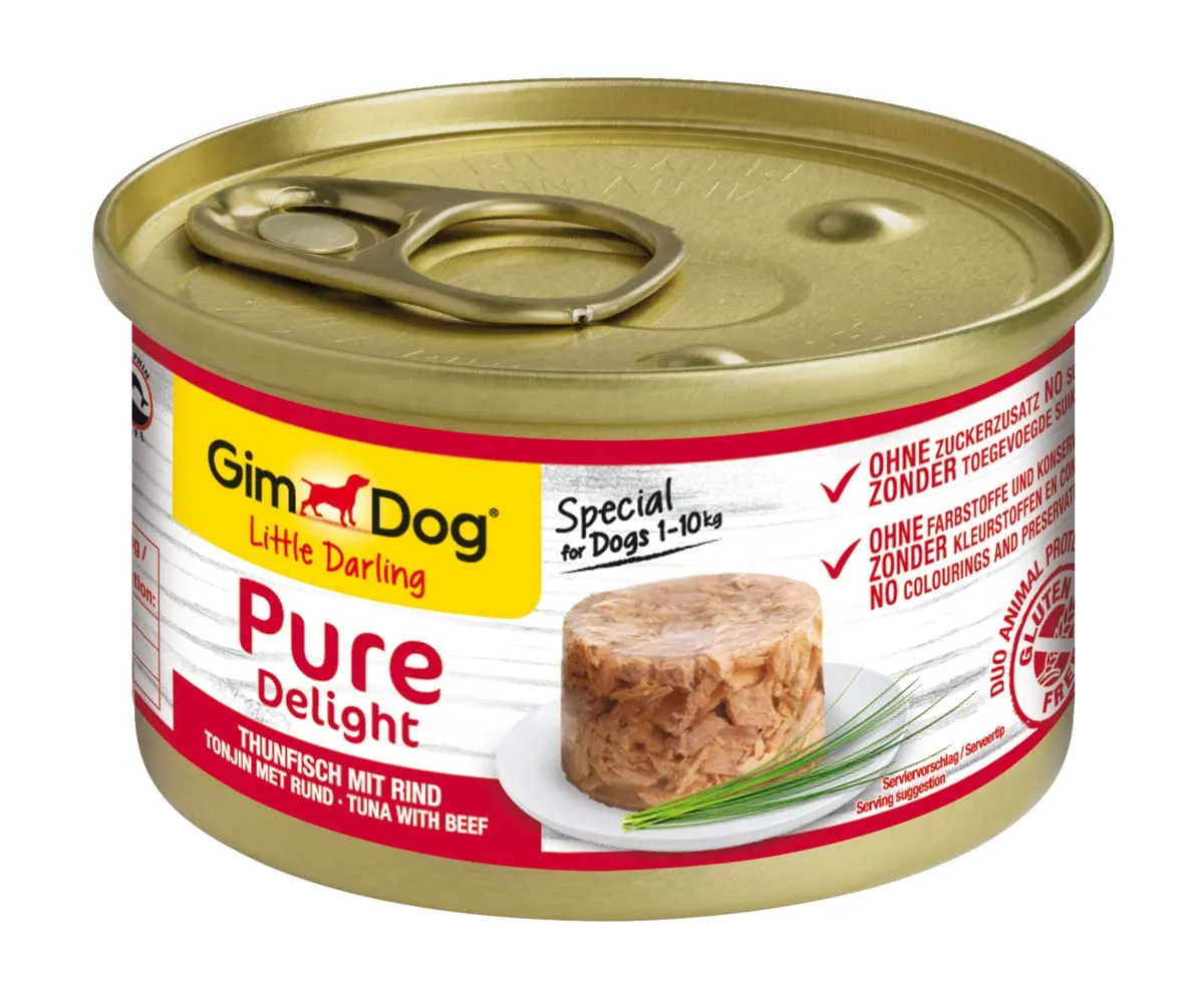 GimDog Pure Delight Tonno con manzo, 12 x 85 g - immagine 1