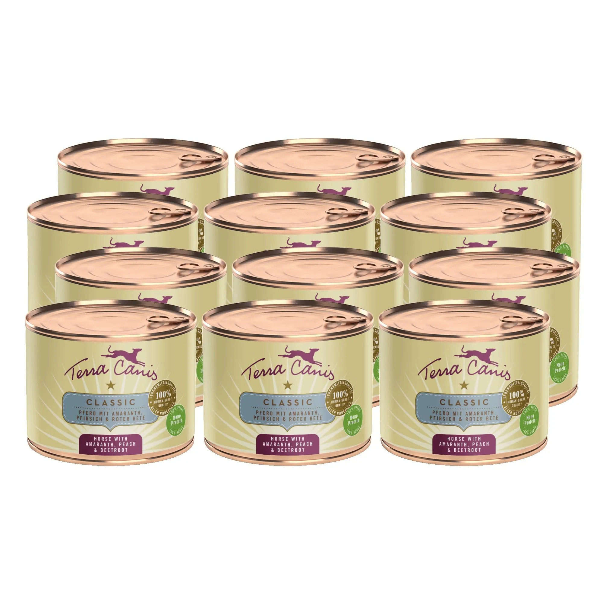 Terra Canis Classic Cavallo con Amaranto Cibo Umido per Cani, 12x200g - immagine 1