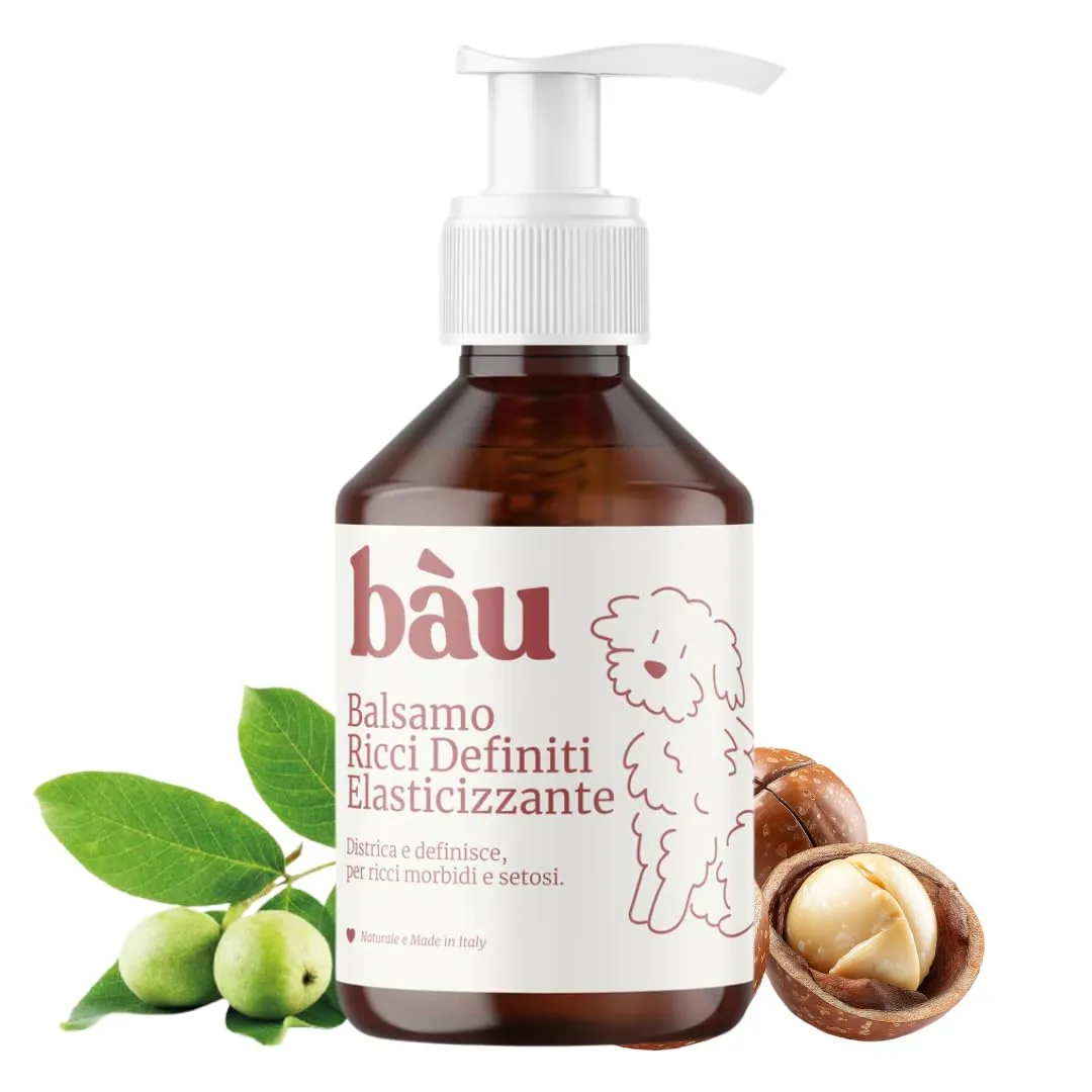 Bau Balsamo Cane Ricci Definiti Elasticizzante con Olio di Macadamia Biologico e Acqua di Riso, 250ml - immagine 1