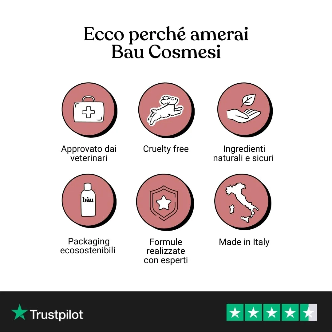 Bau Balsamo Cane Ricci Definiti Elasticizzante con Olio di Macadamia Biologico e Acqua di Riso, 250ml - immagine 9