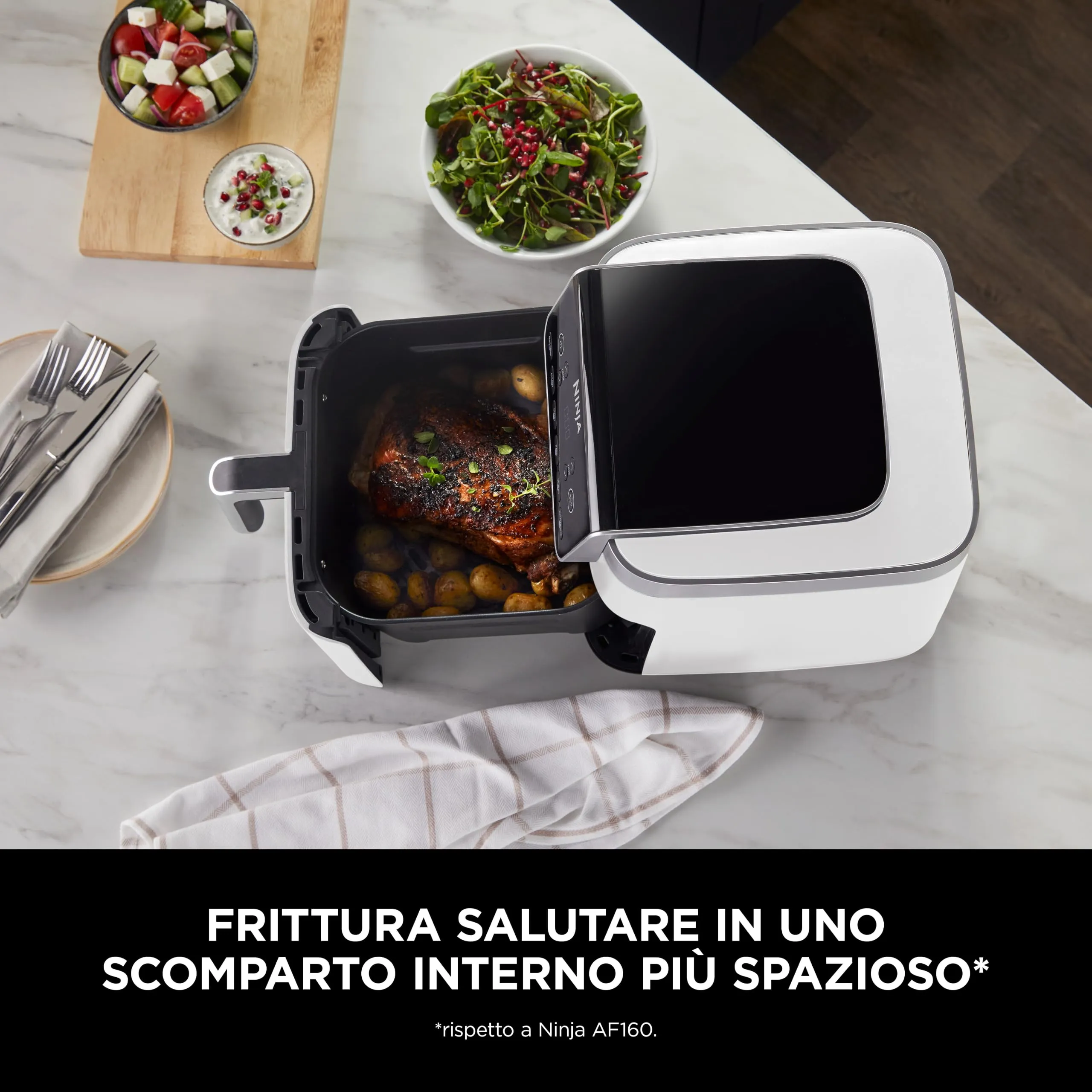 Ninja AF180EUWH Friggitrice ad Aria 5 in 1 6,2L Bianco - immagine 2