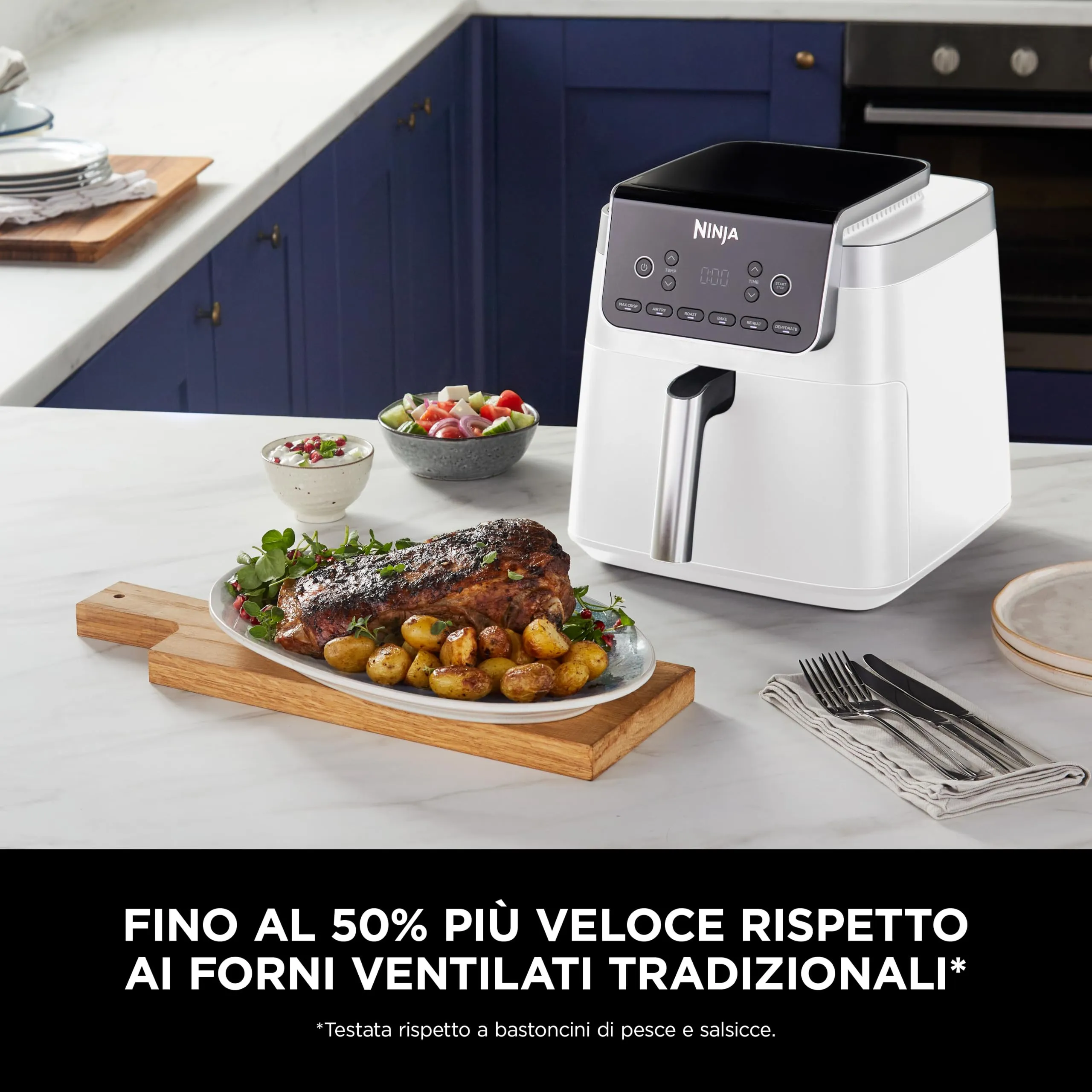 Ninja AF180EUWH Friggitrice ad Aria 5 in 1 6,2L Bianco - immagine 3